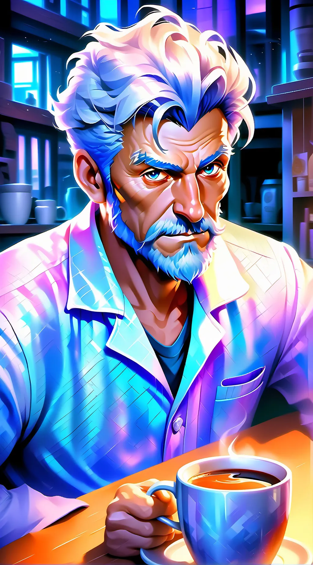 ai character: Insomniac Irwin background