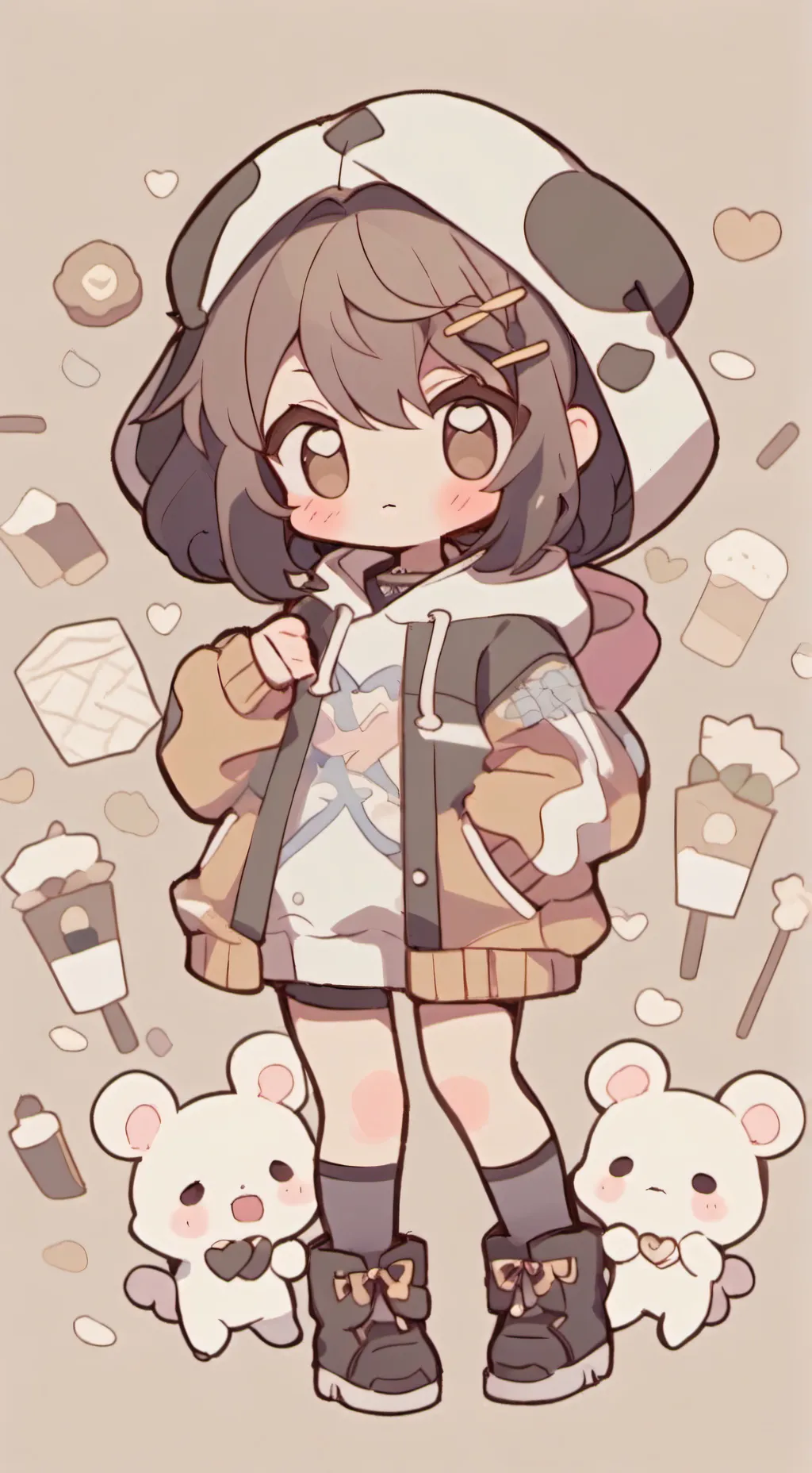 ai character: cutie  background