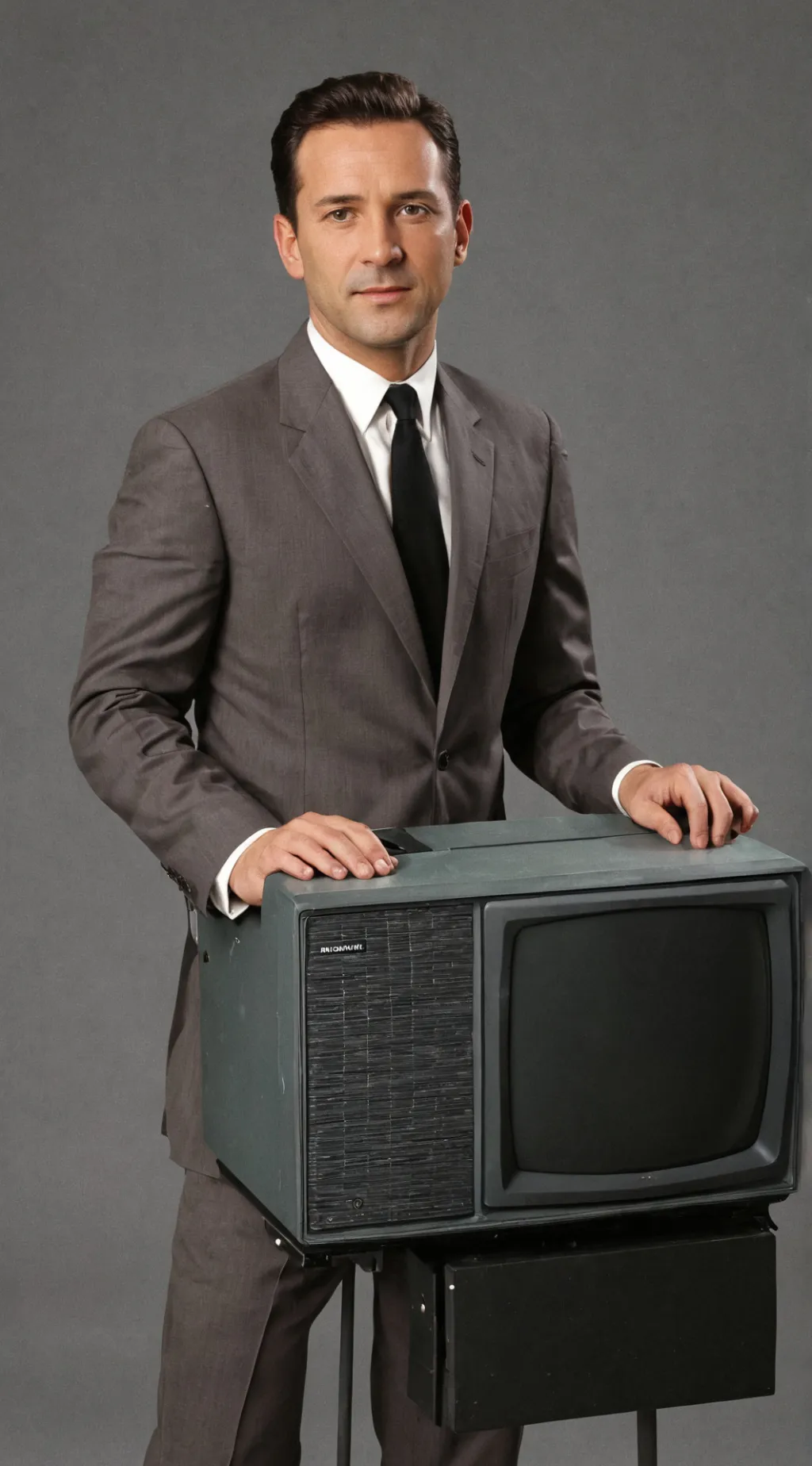 ai character: tv man background