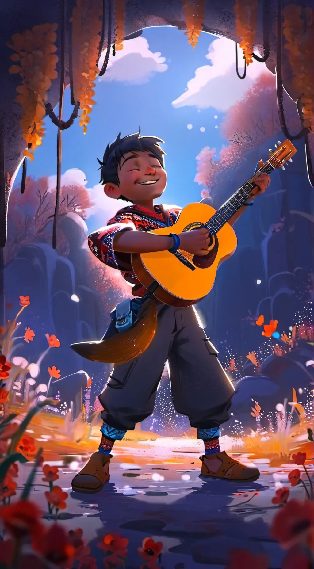 ai character: Coco ded-land background