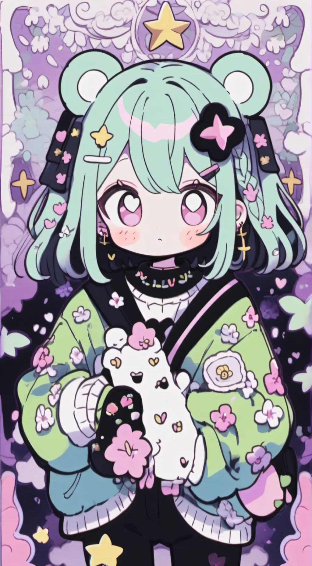 ai character: miss circle sus background