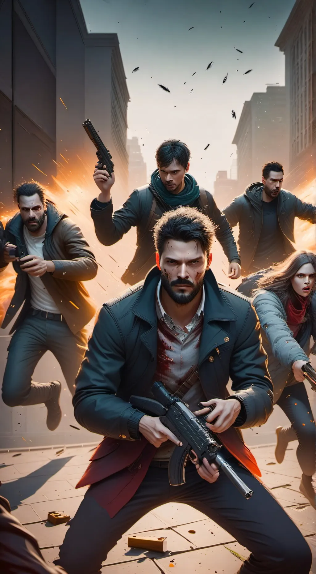 ai character:  the zombie fight background