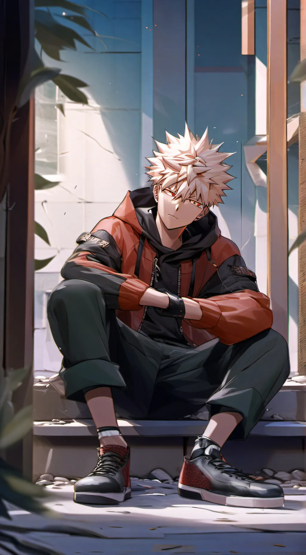 ai character: bakugo katsuki  background