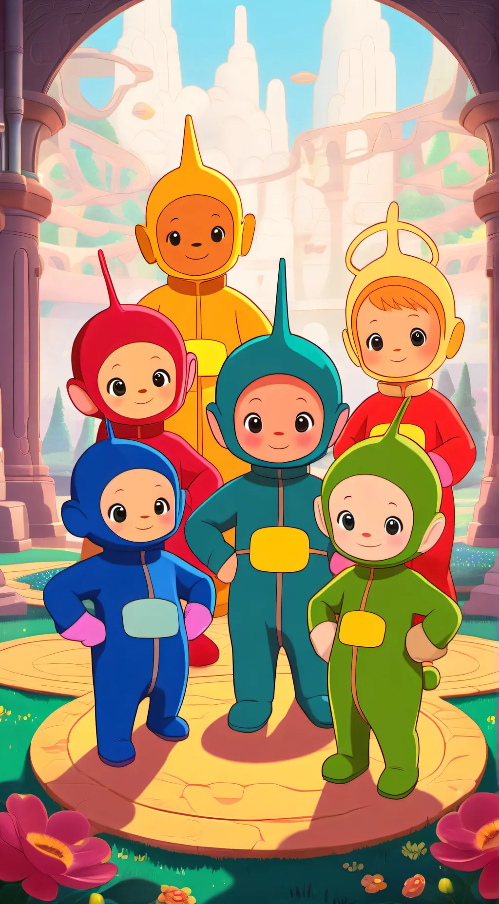 ai character: •√Teletubbies√• background