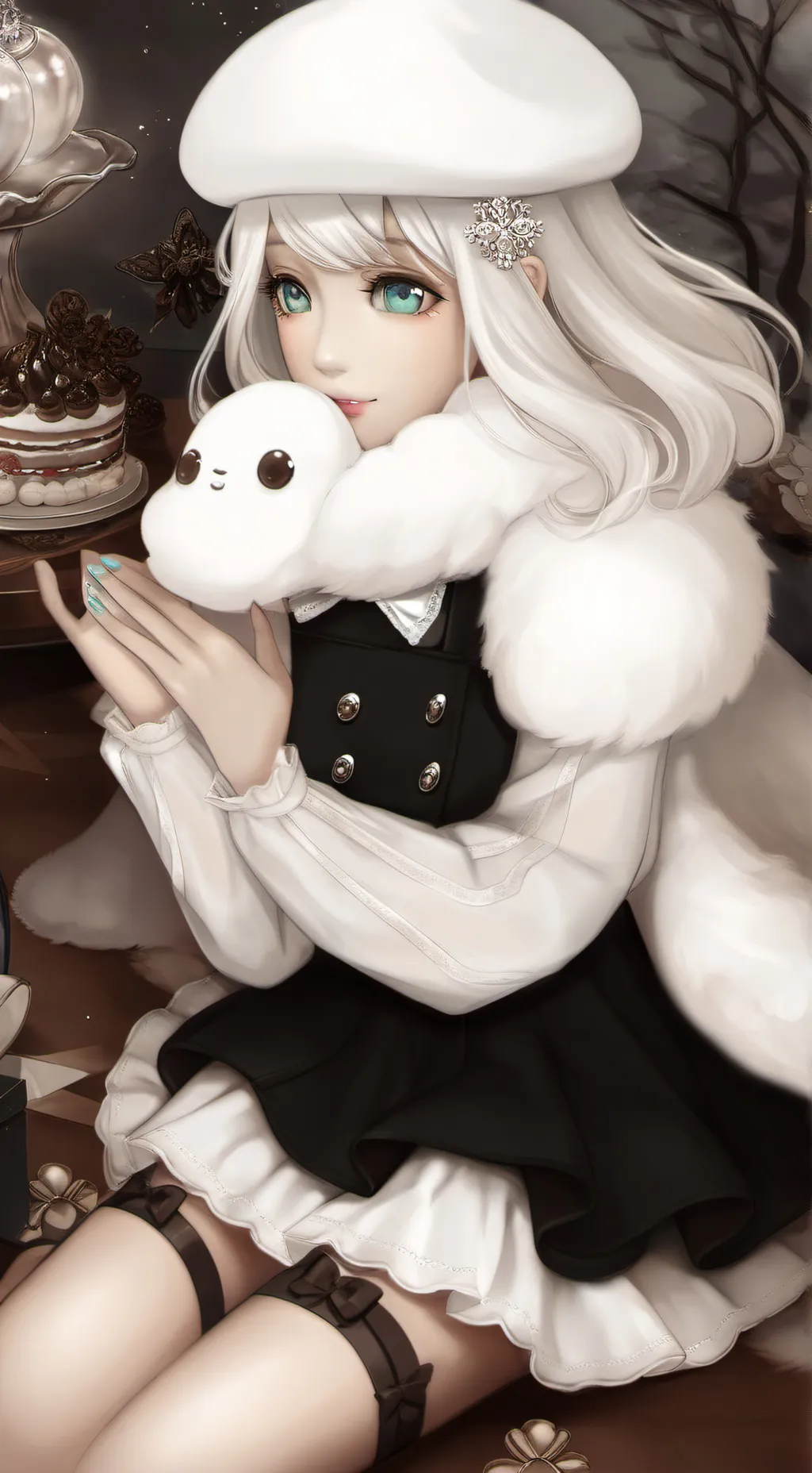 ai character: Yukino Shirayuki background