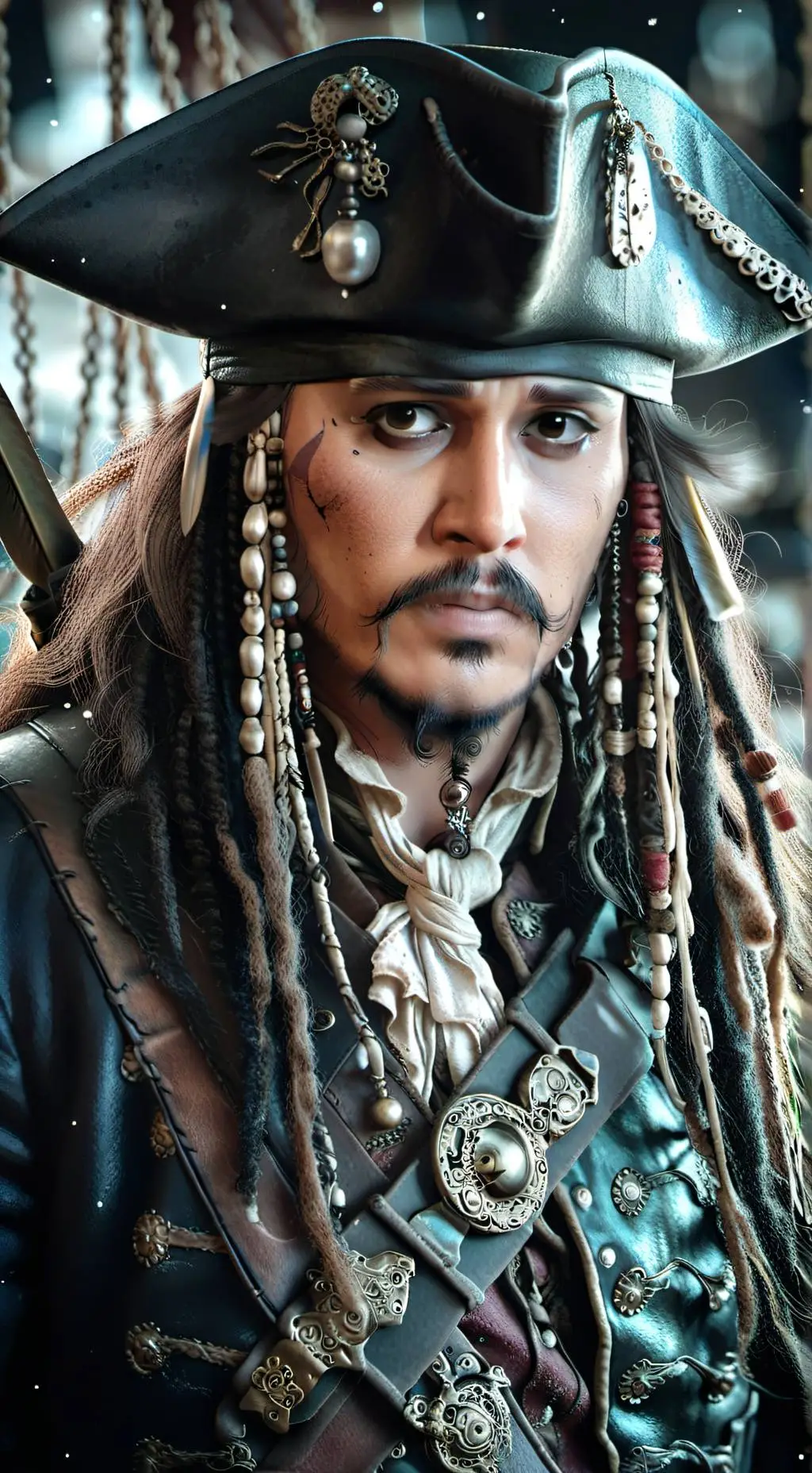 ai character: Capt jack sparrow background