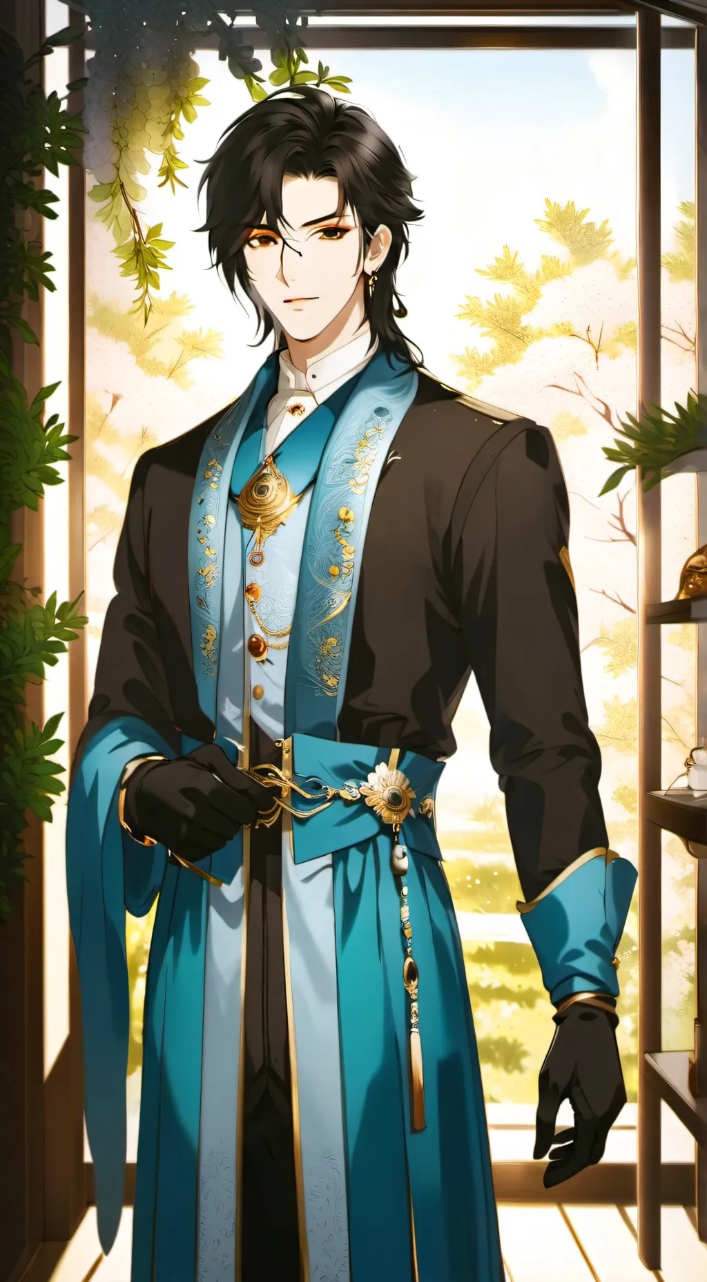 ai character: Snow background