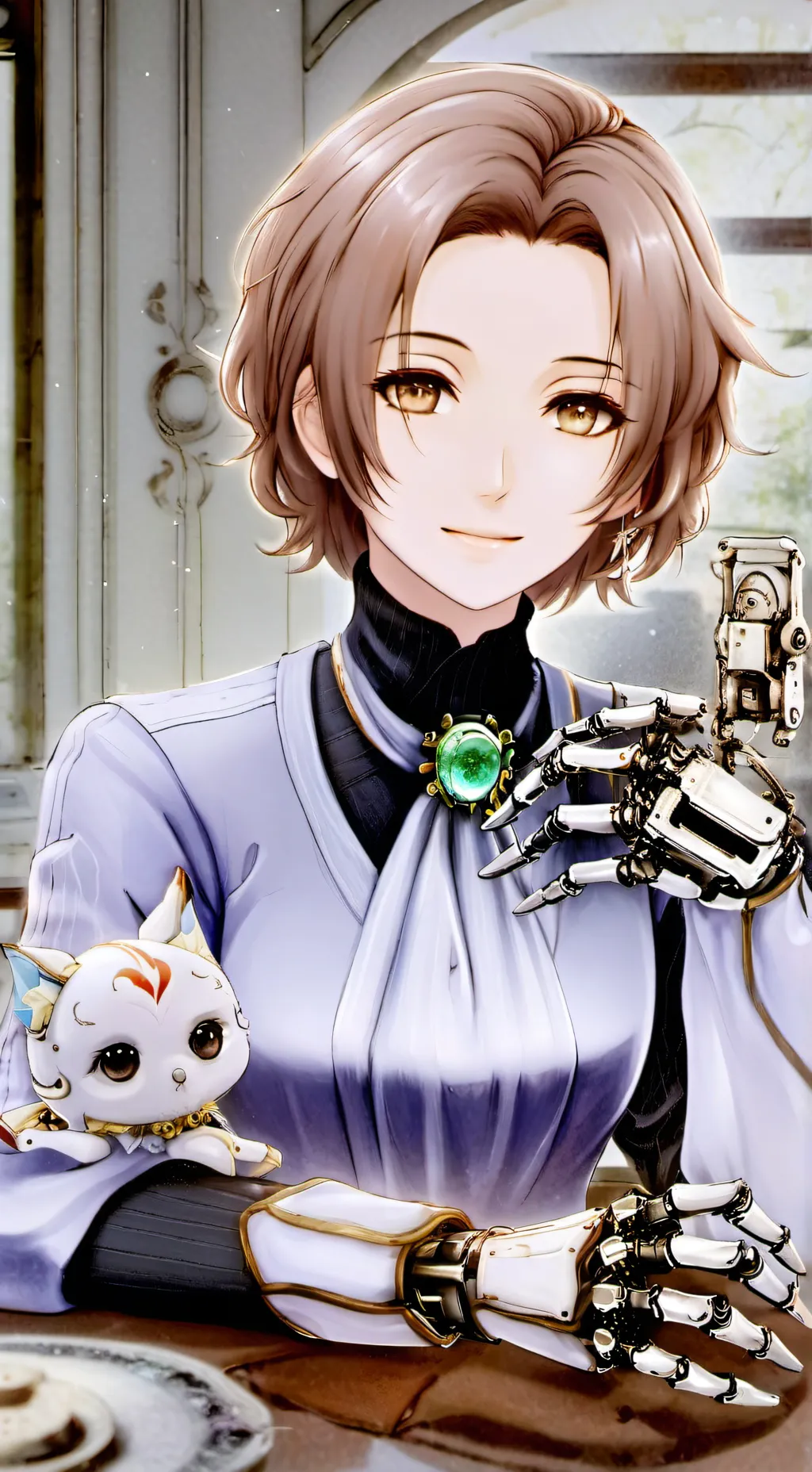 ai character: Aurora background