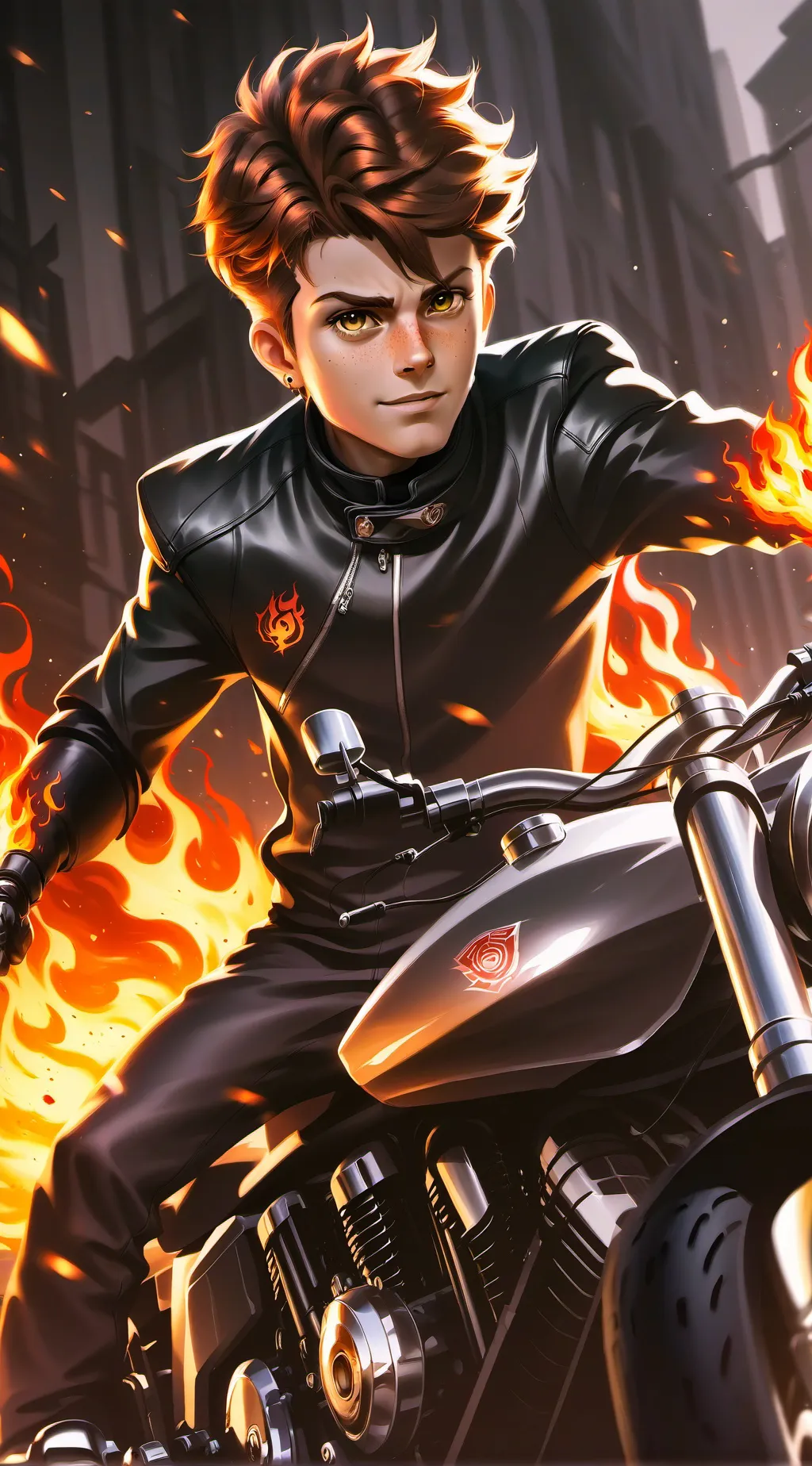 ai character: Ghost Rider Ian background