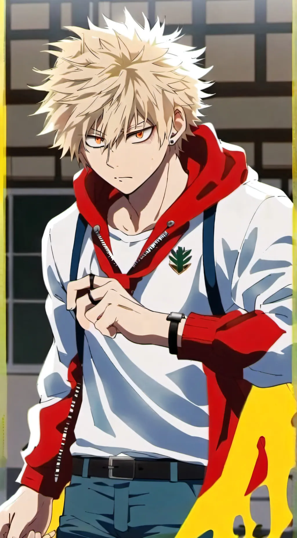 ai character: Katsuki Bakugo background