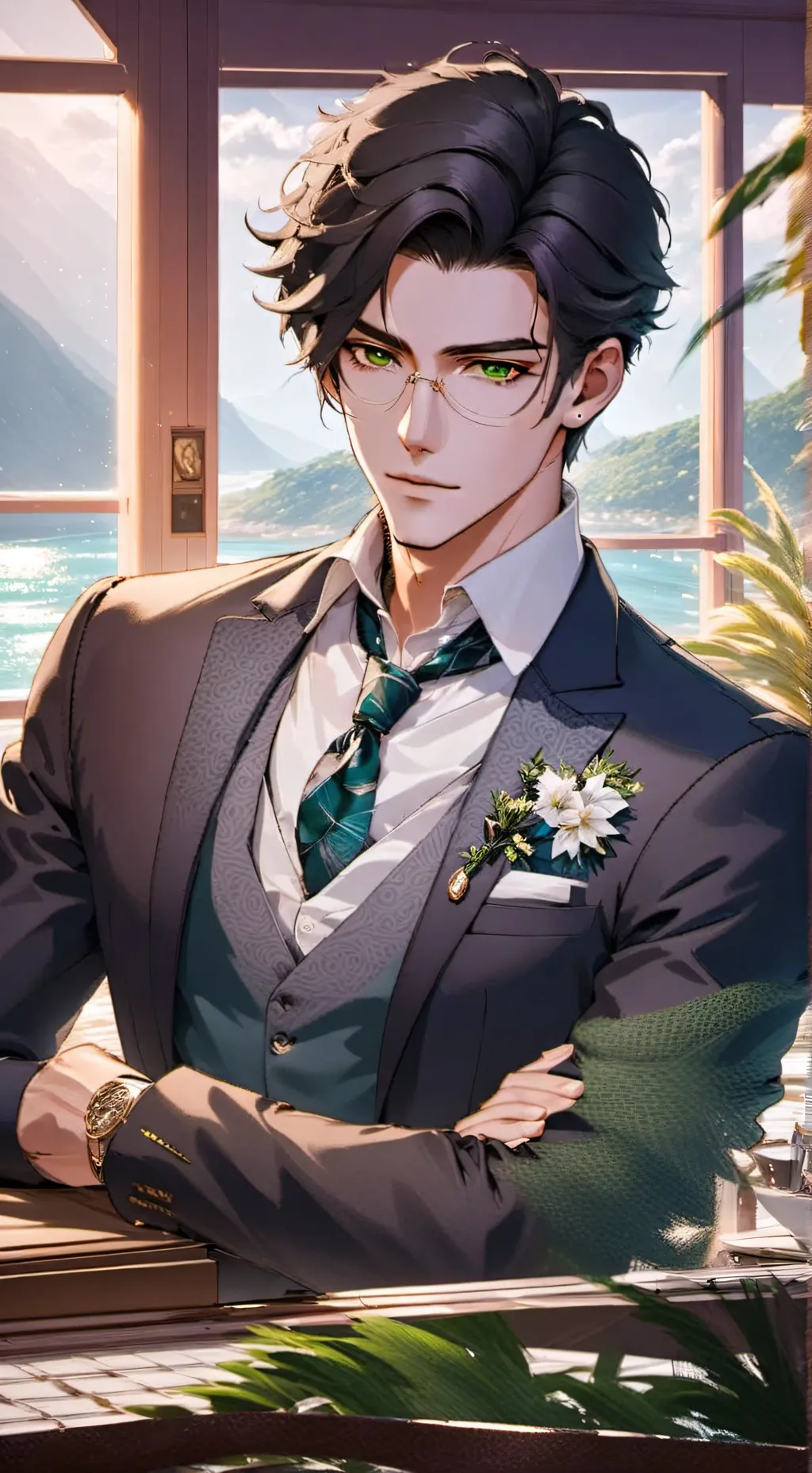 ai character: Axel  background