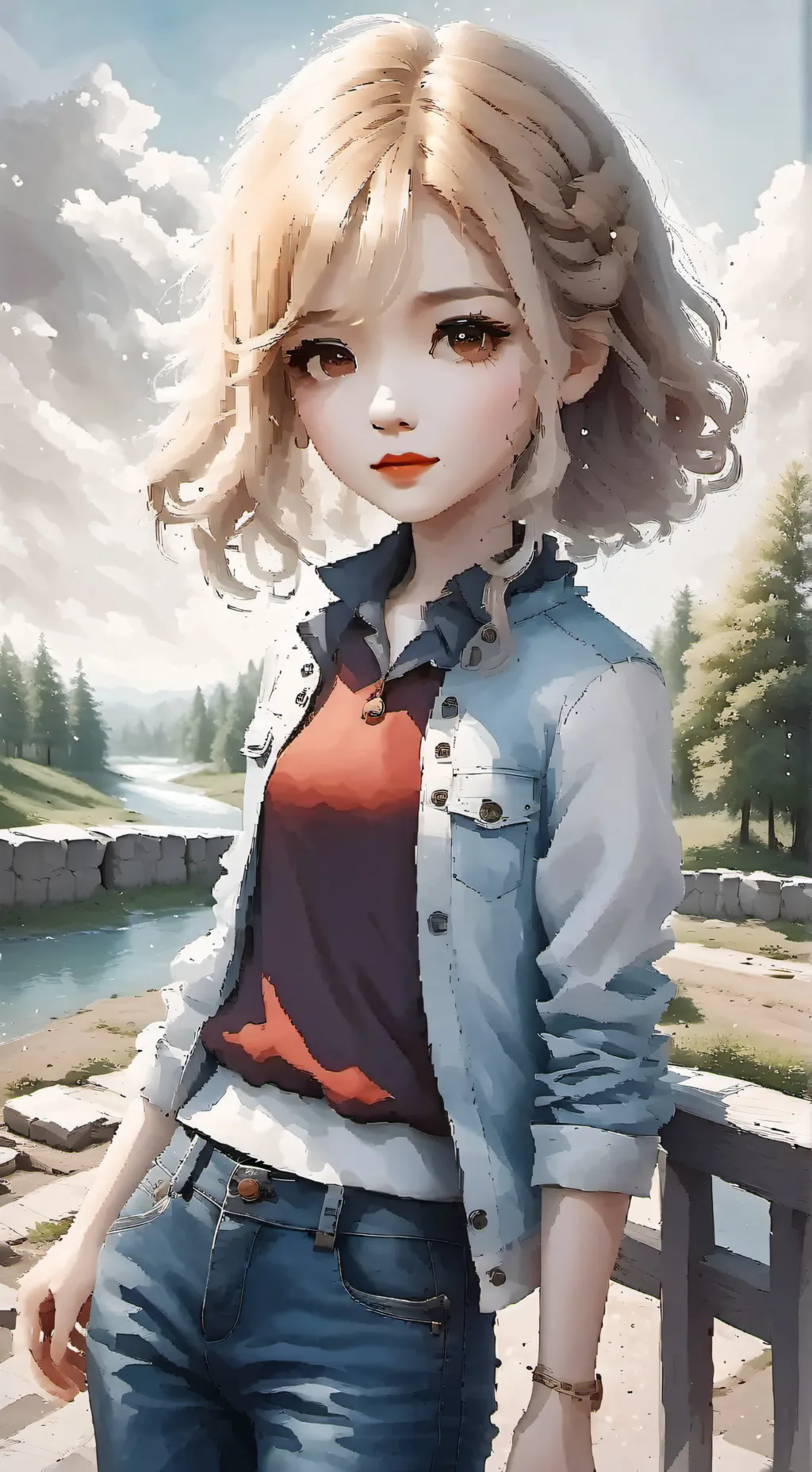 ai character: Fake face background