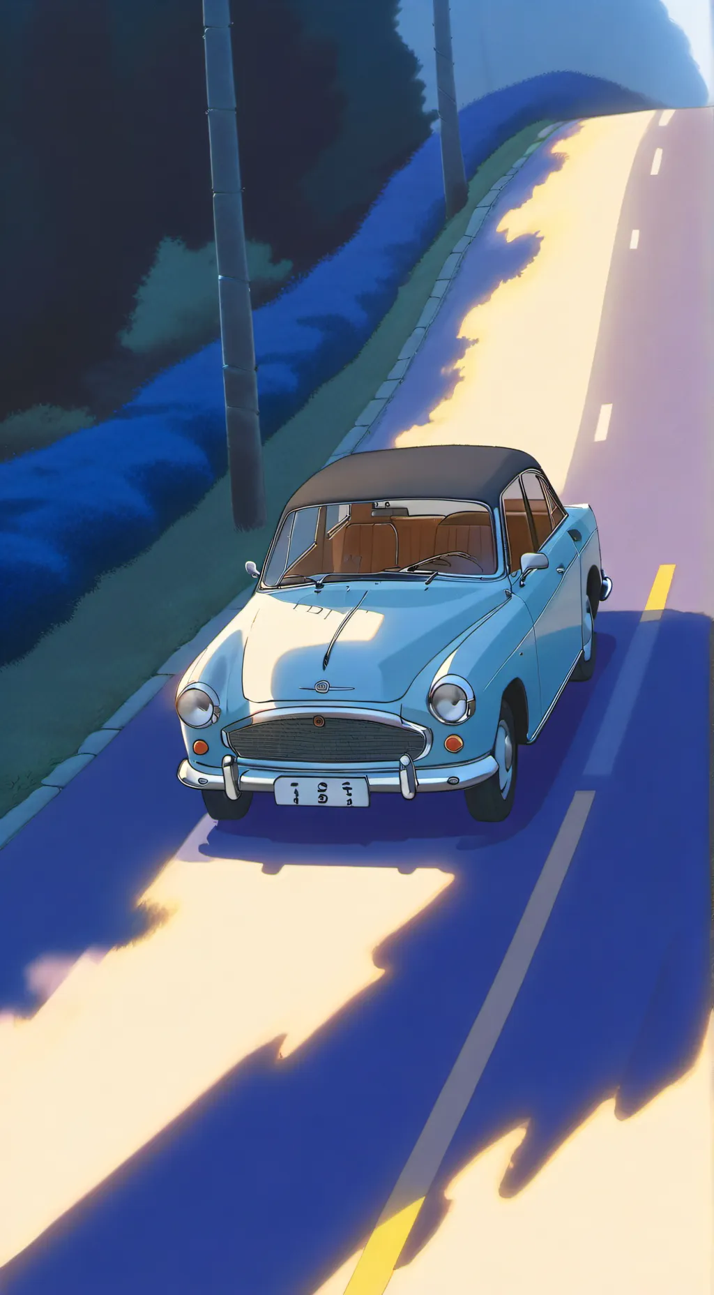 ai character: road trip background