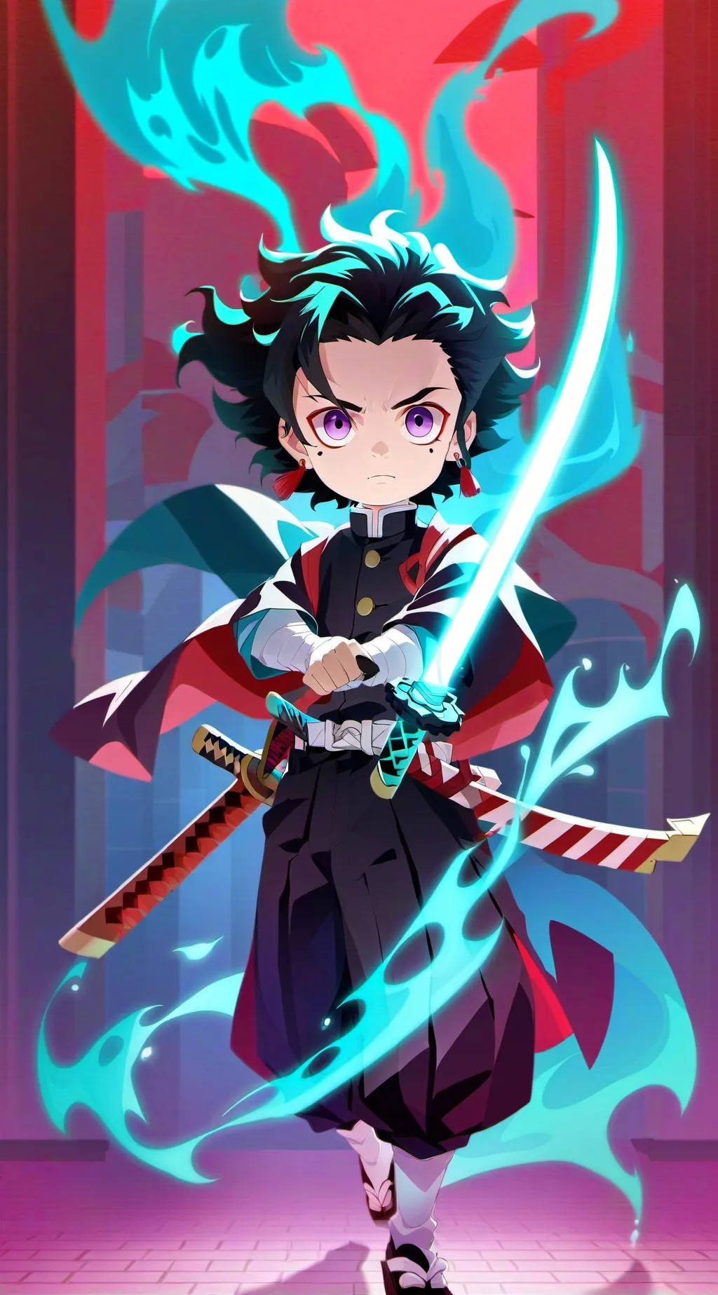 ai character: BNHA y KNY background