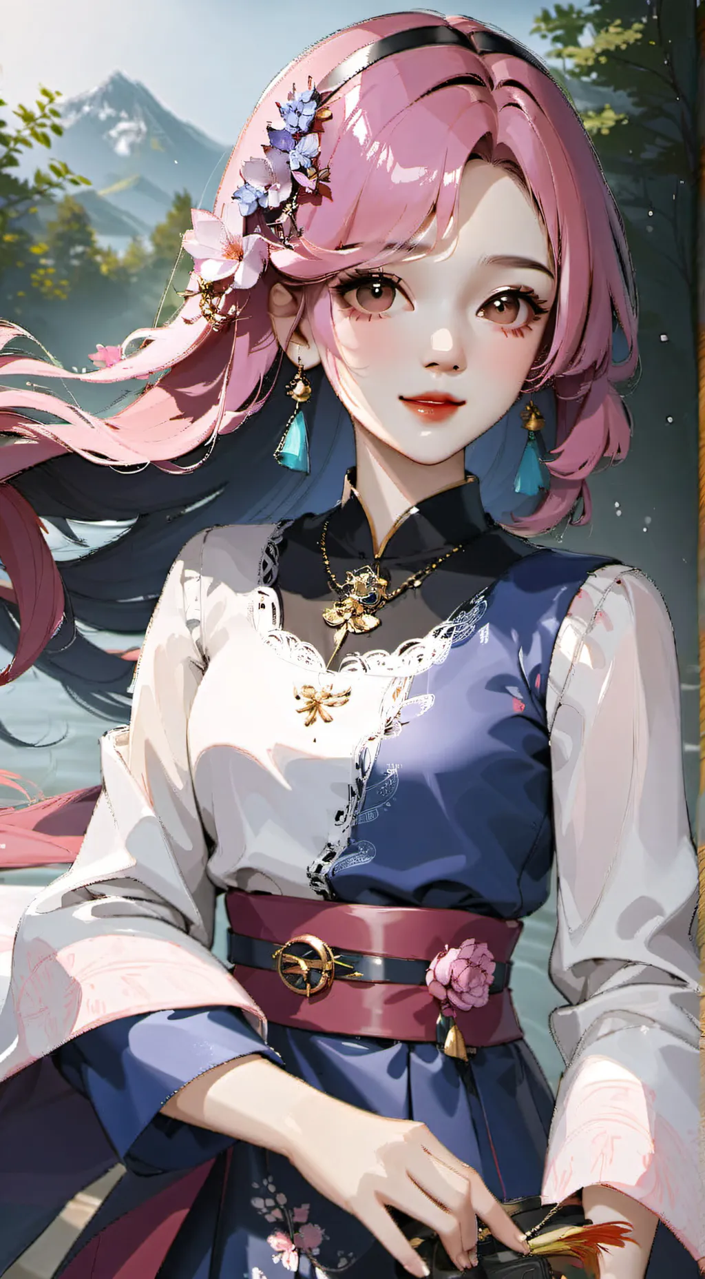 ai character: michi  background