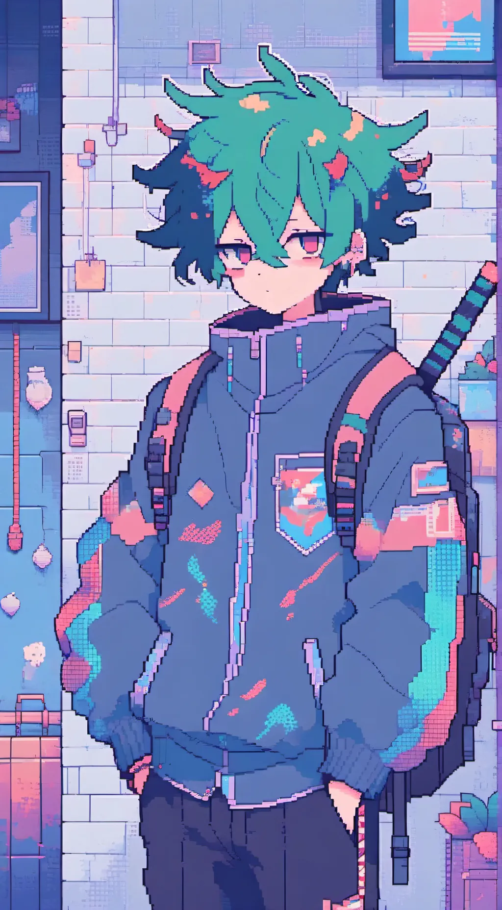 ai character: mha battle field  background