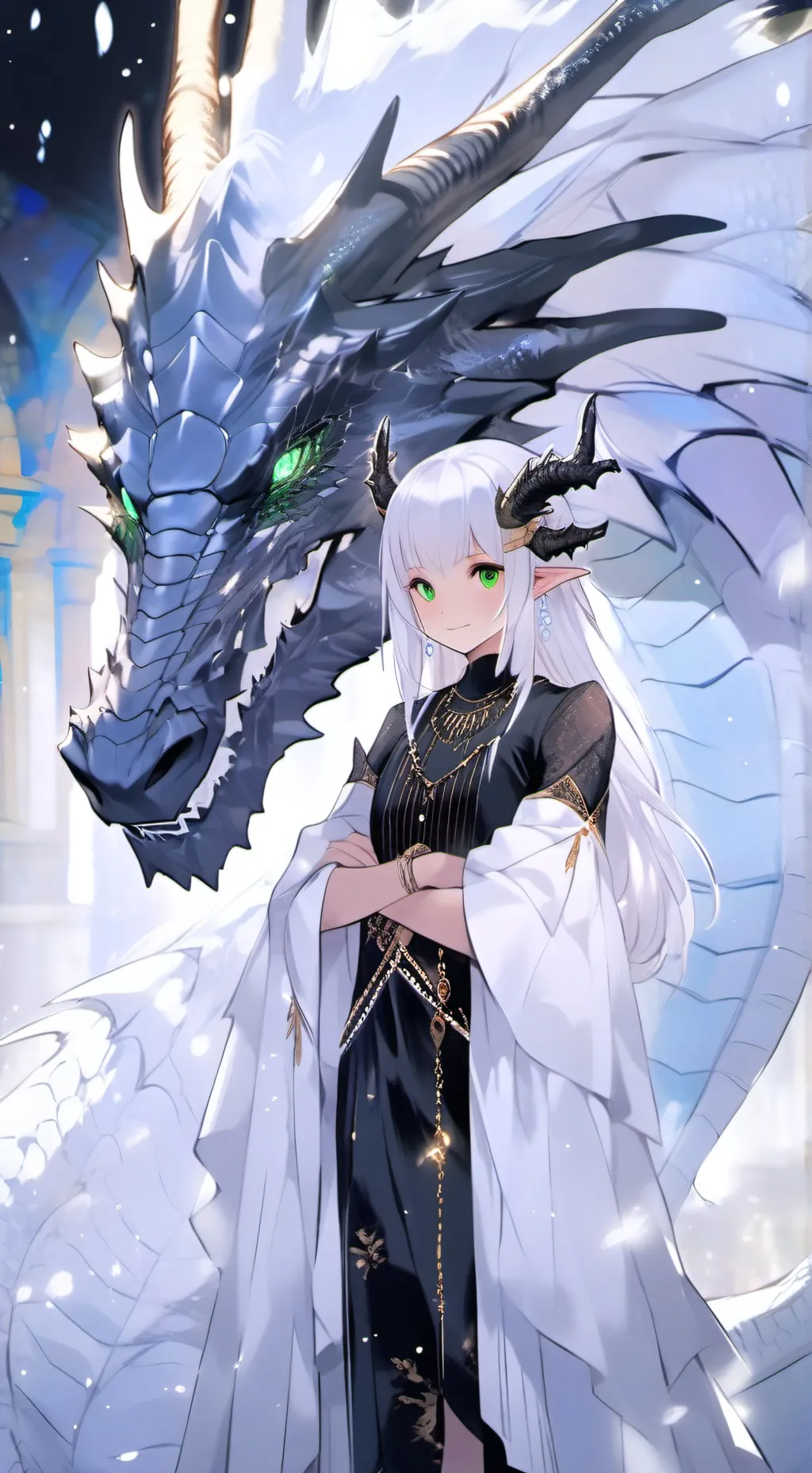 ai character: Alpha dragon  background