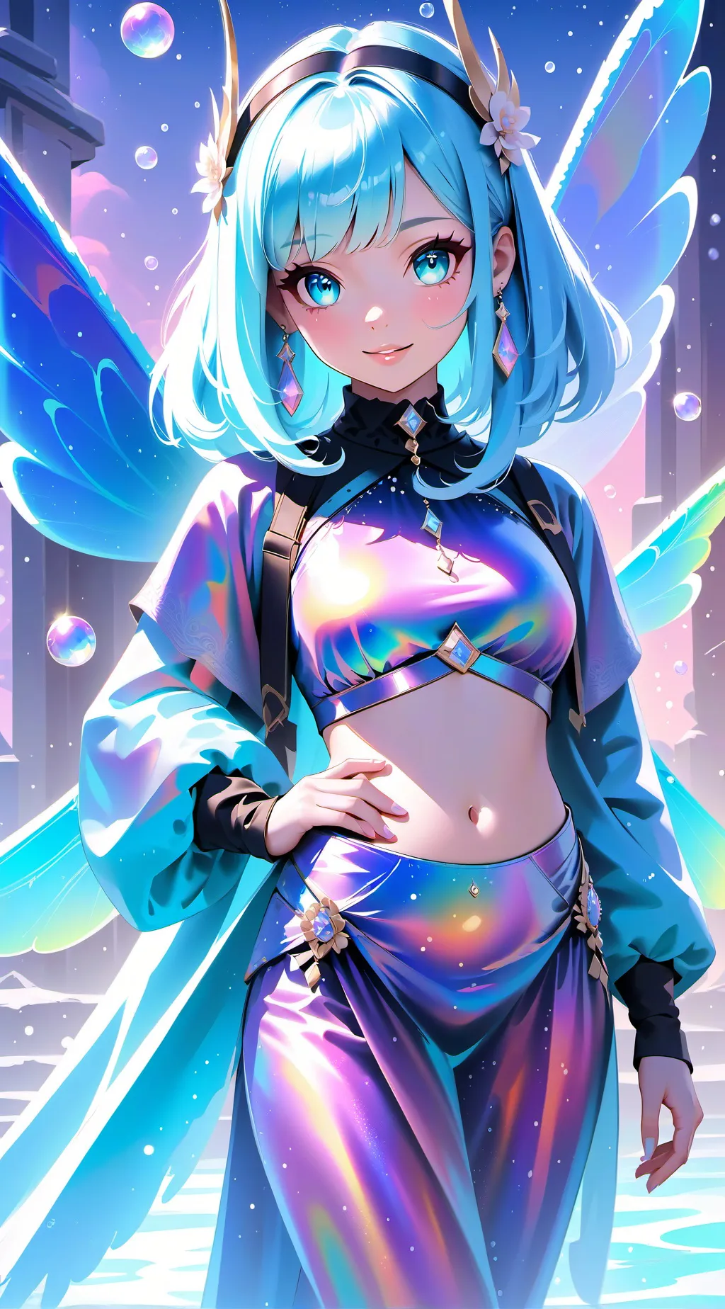 ai character: Mia knight  background