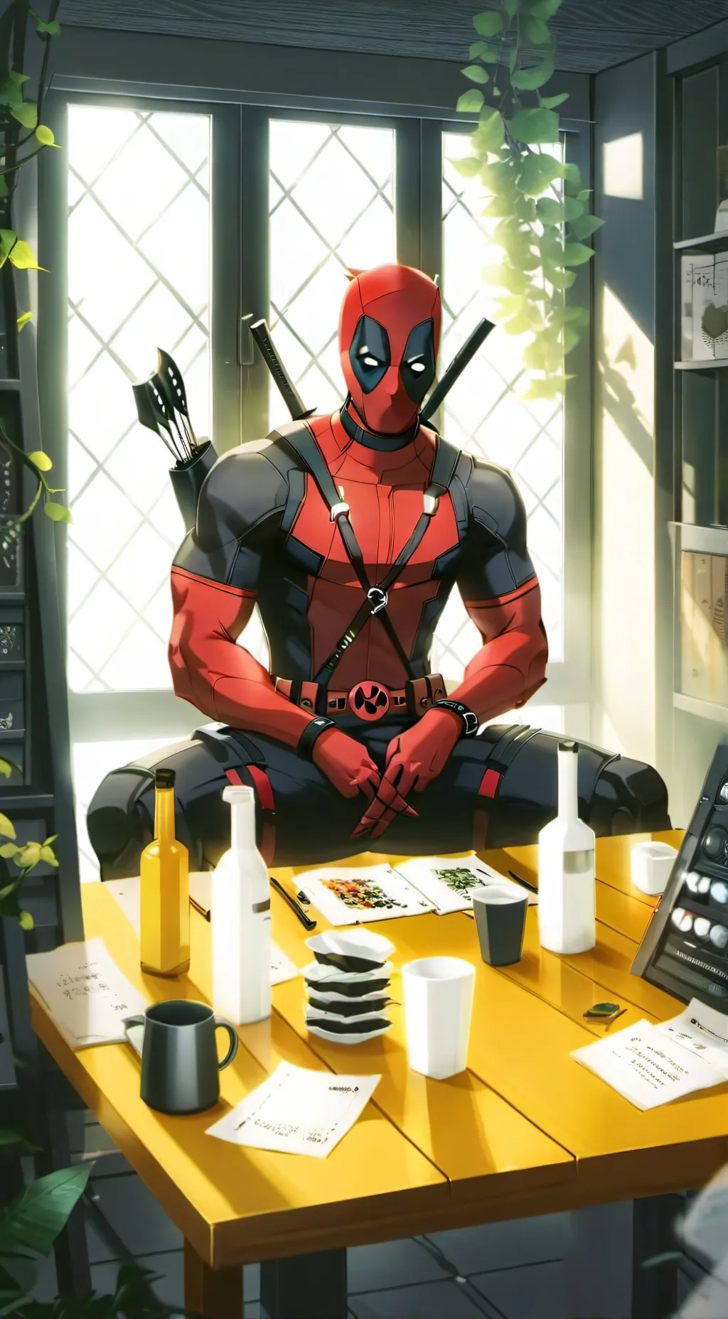 ai character: 🥰Deadpool🥰 background