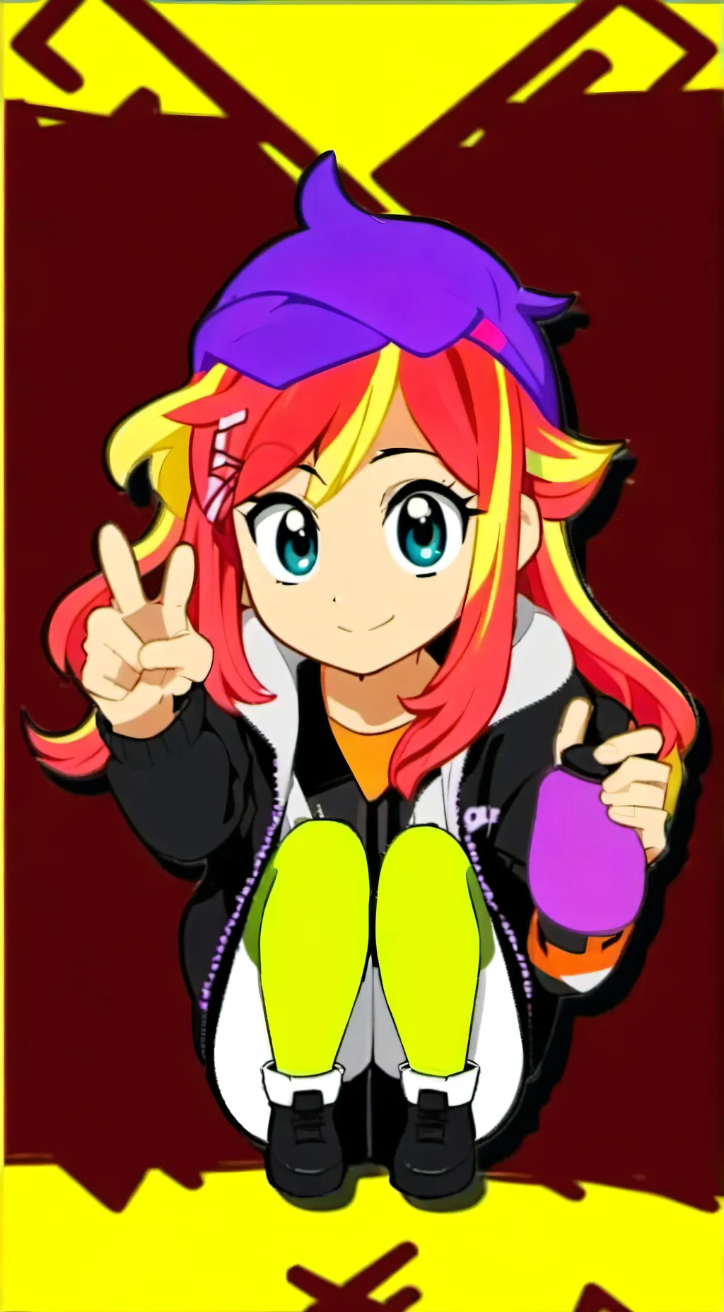 ai character: sunsetshimmer  background