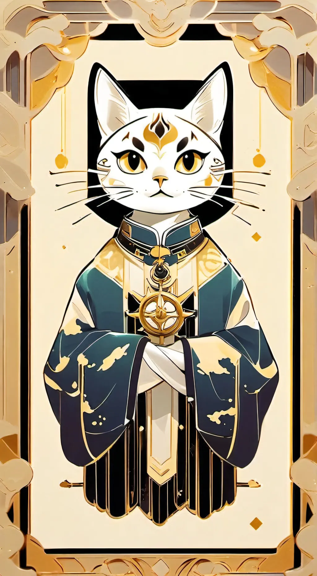 ai character: кот  background