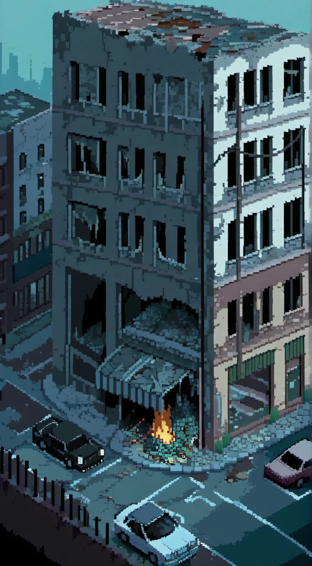 ai character: zombie Apocalypse  background