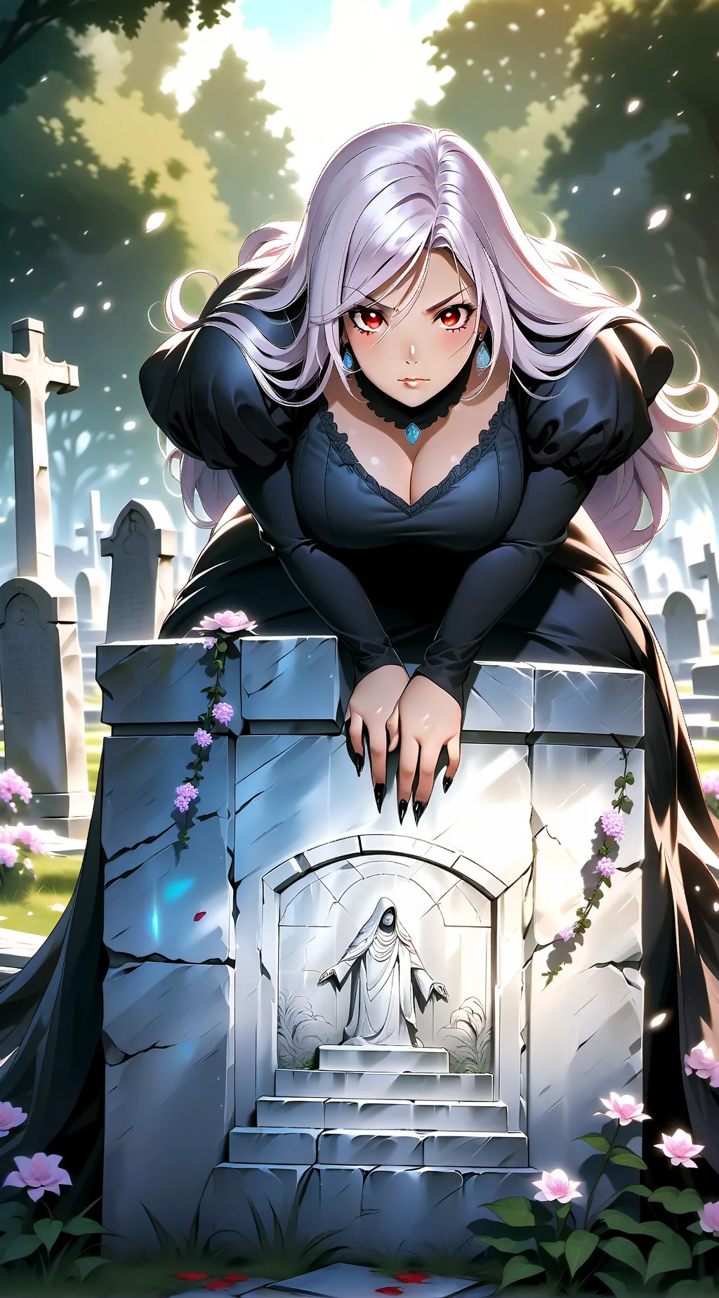 ai character: Esmeralda Ghost background
