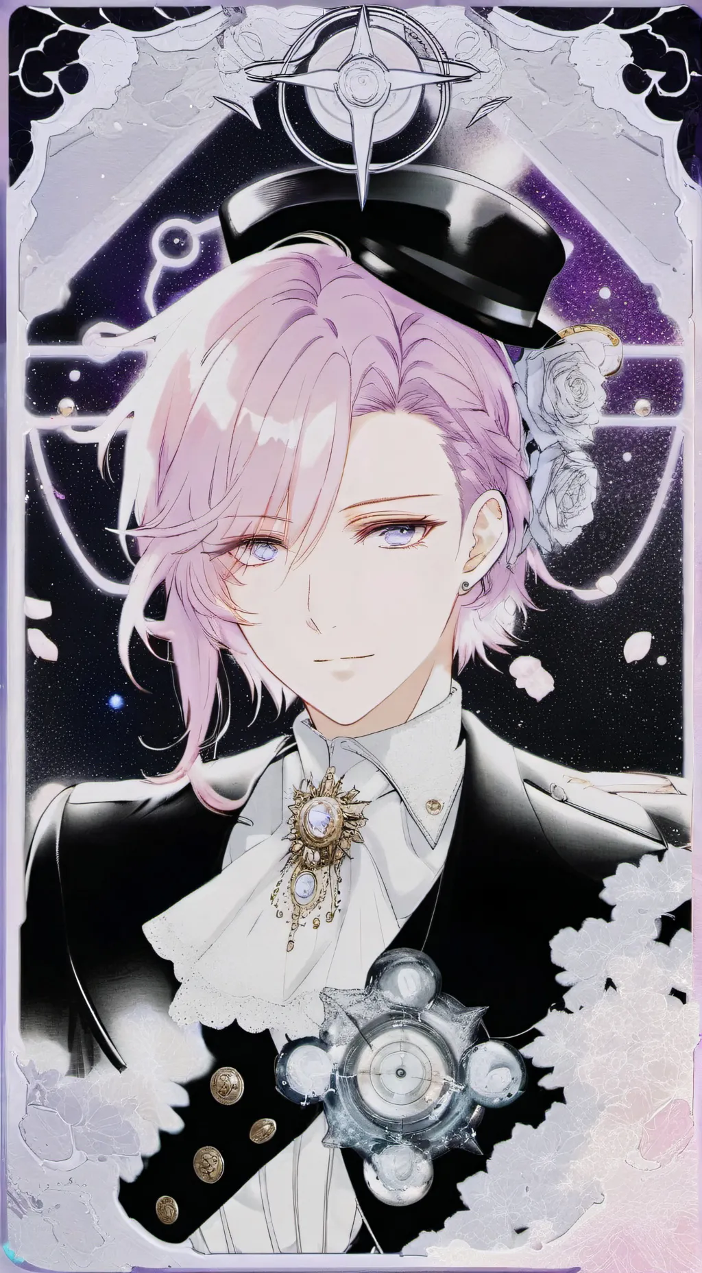 ai character: Orchid background