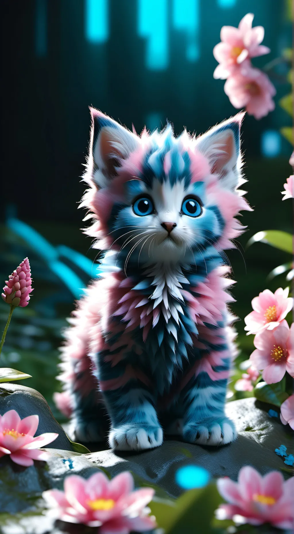 ai character: центр котов background