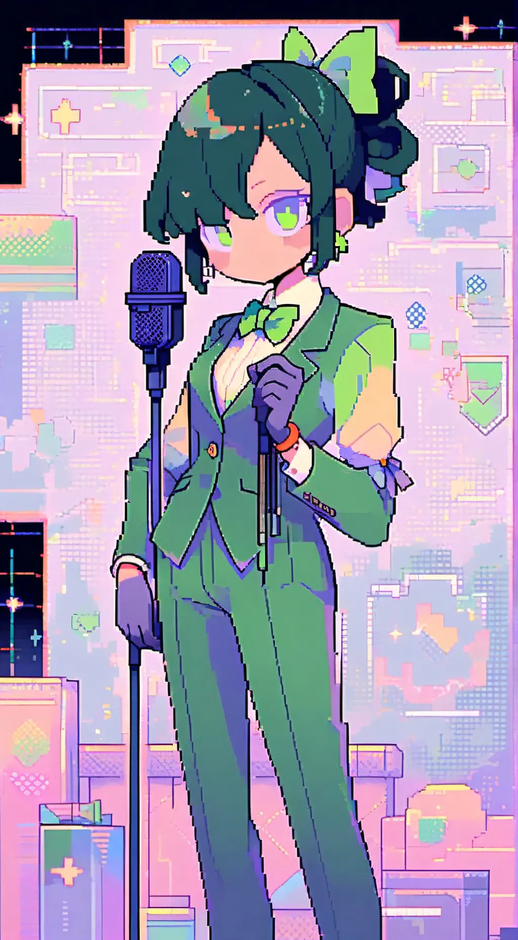 ai character: ~📺~Vee~🎤~ background