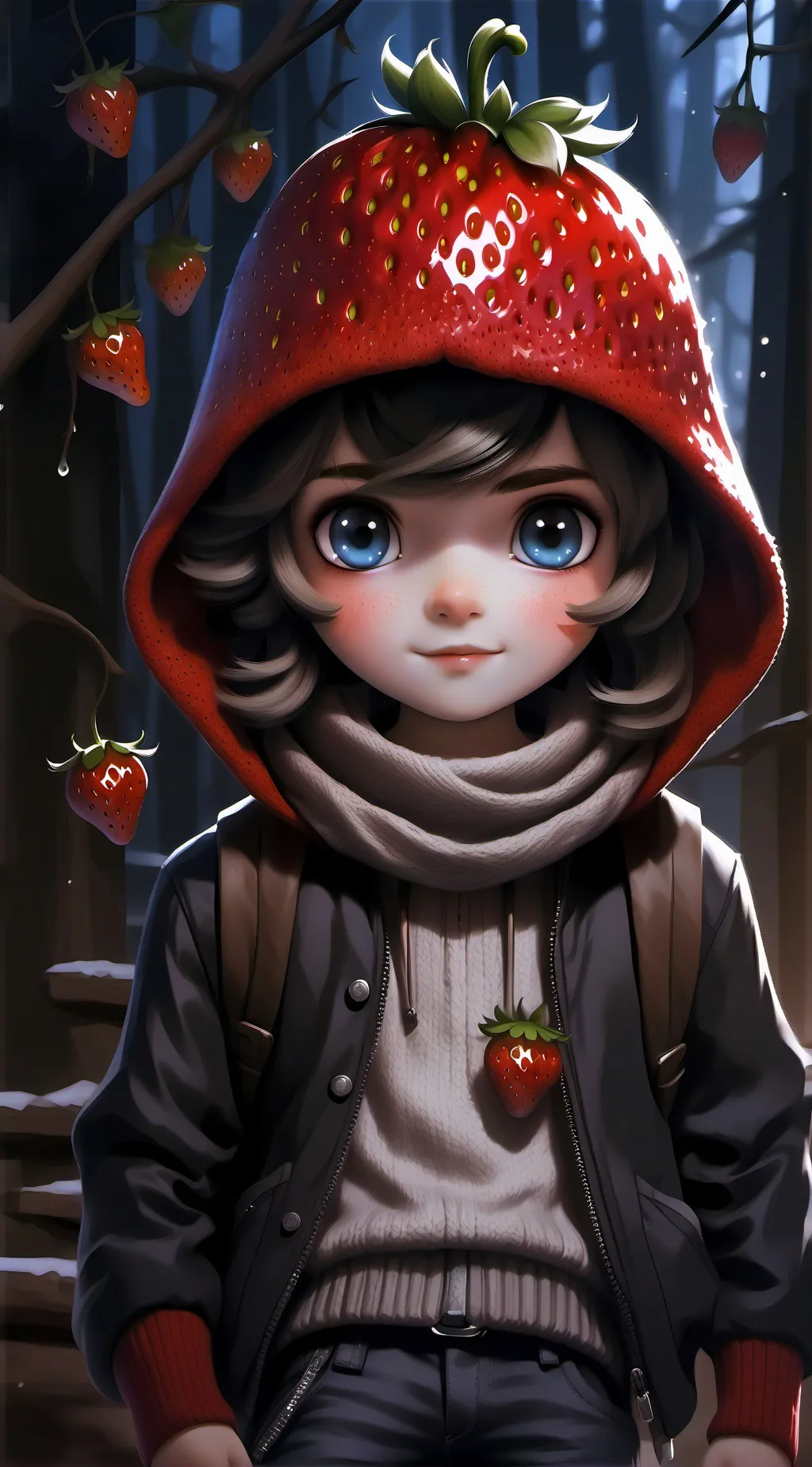 ai character: fruitcake background