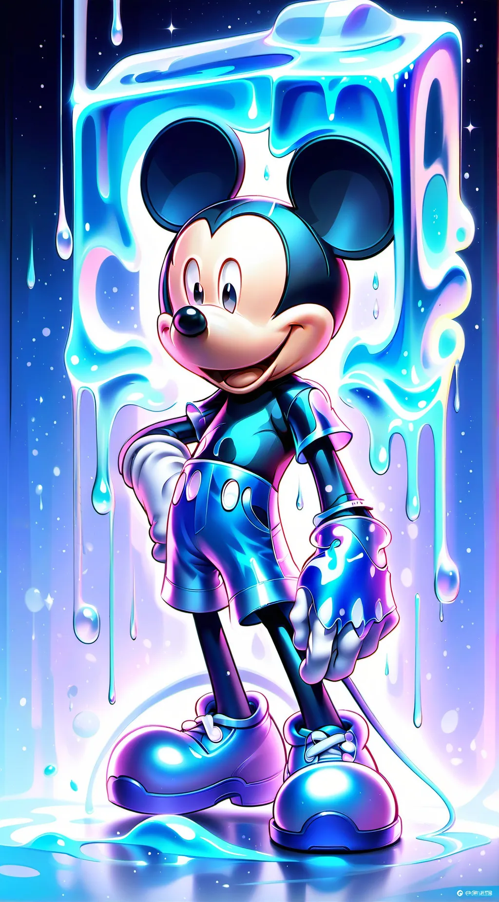 ai character: micky mouse funny background