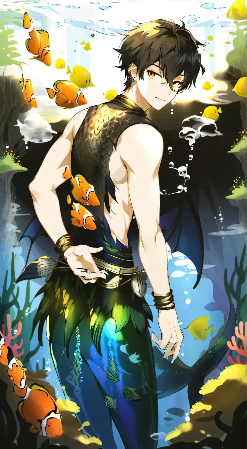 ai character: merman adventure? background
