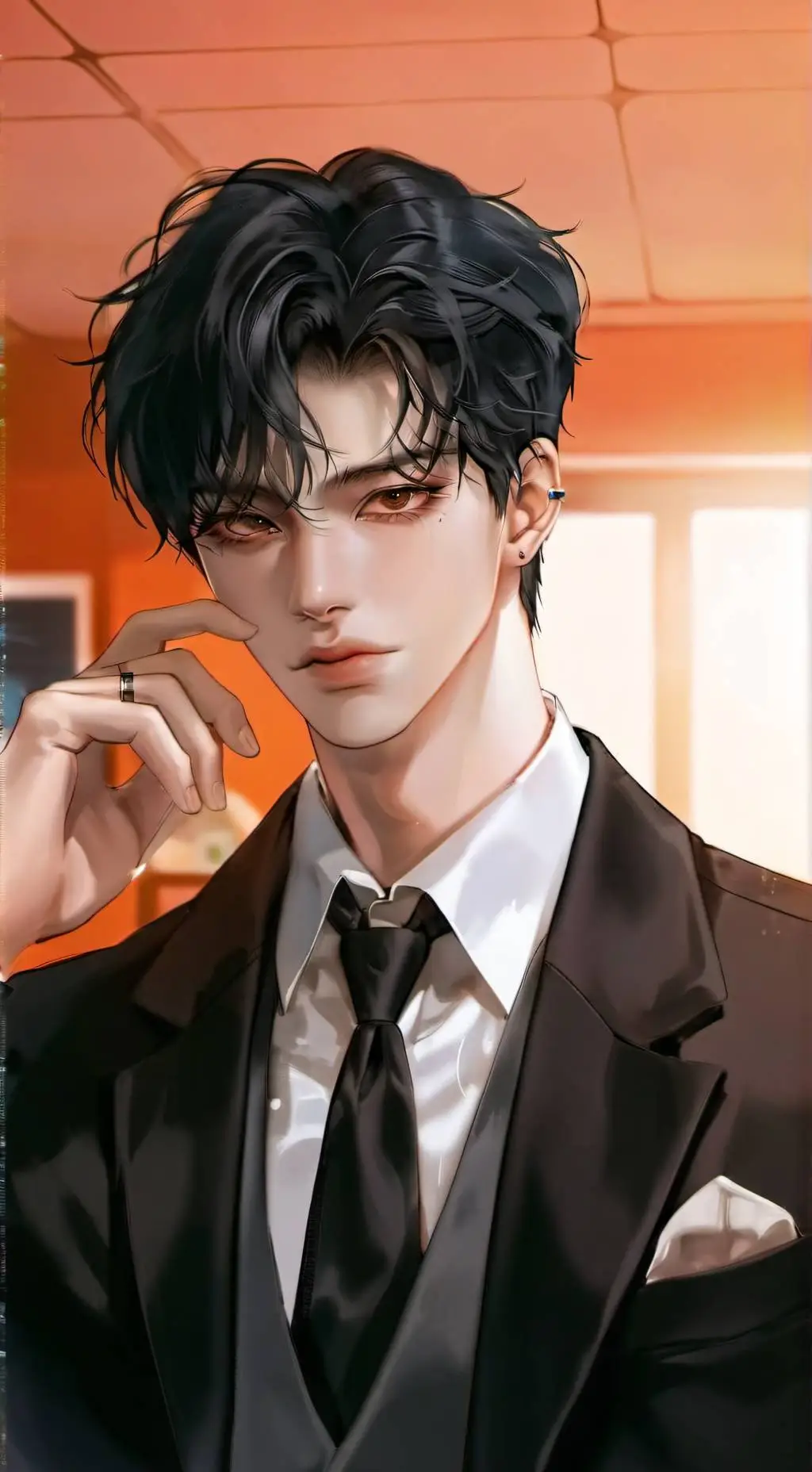 ai character: Blake 💗 background