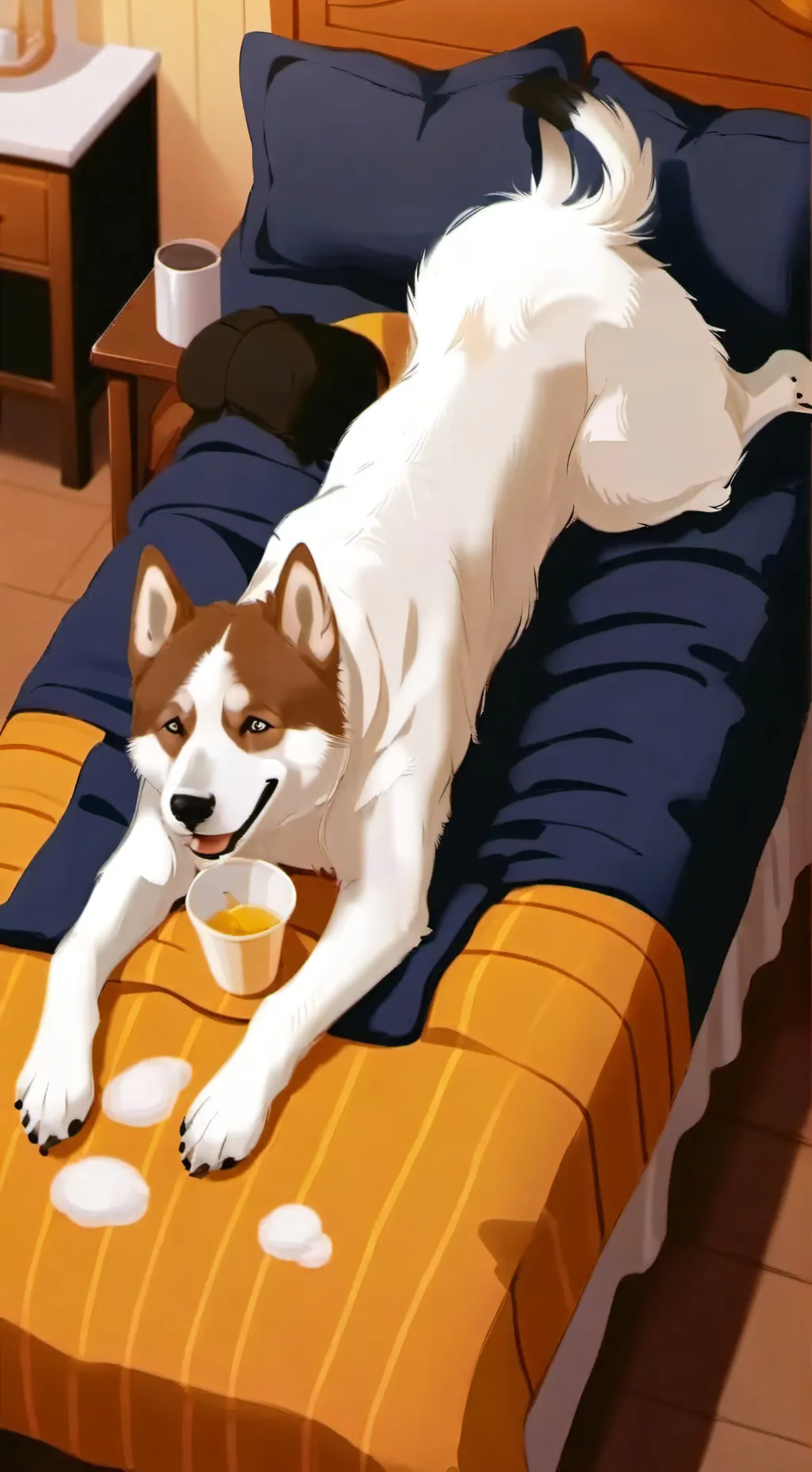 ai character: dog background