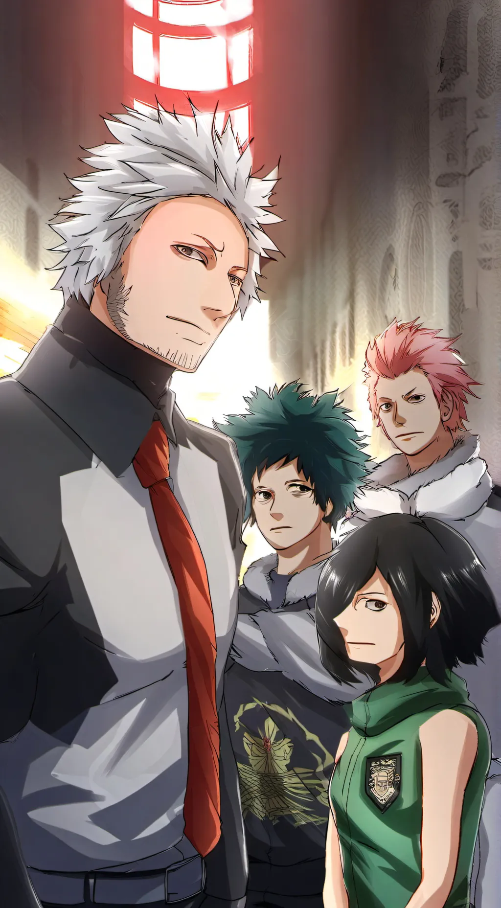 ai character: Mha LOV Sleepover background