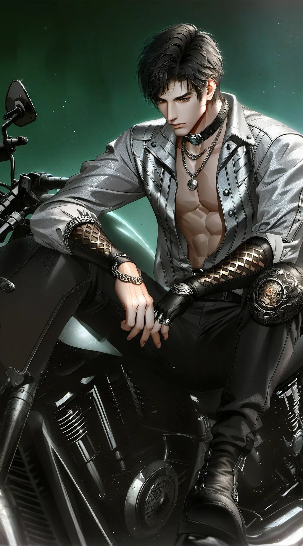 ai character: Biker boy ❤️ background