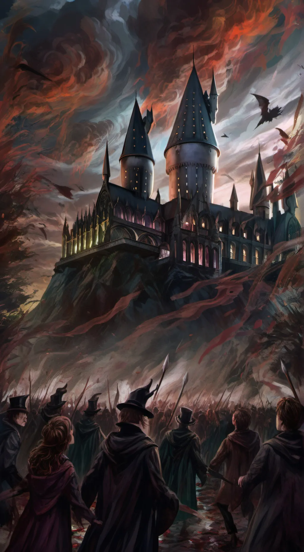 ai character: Zombies In Hogwart background