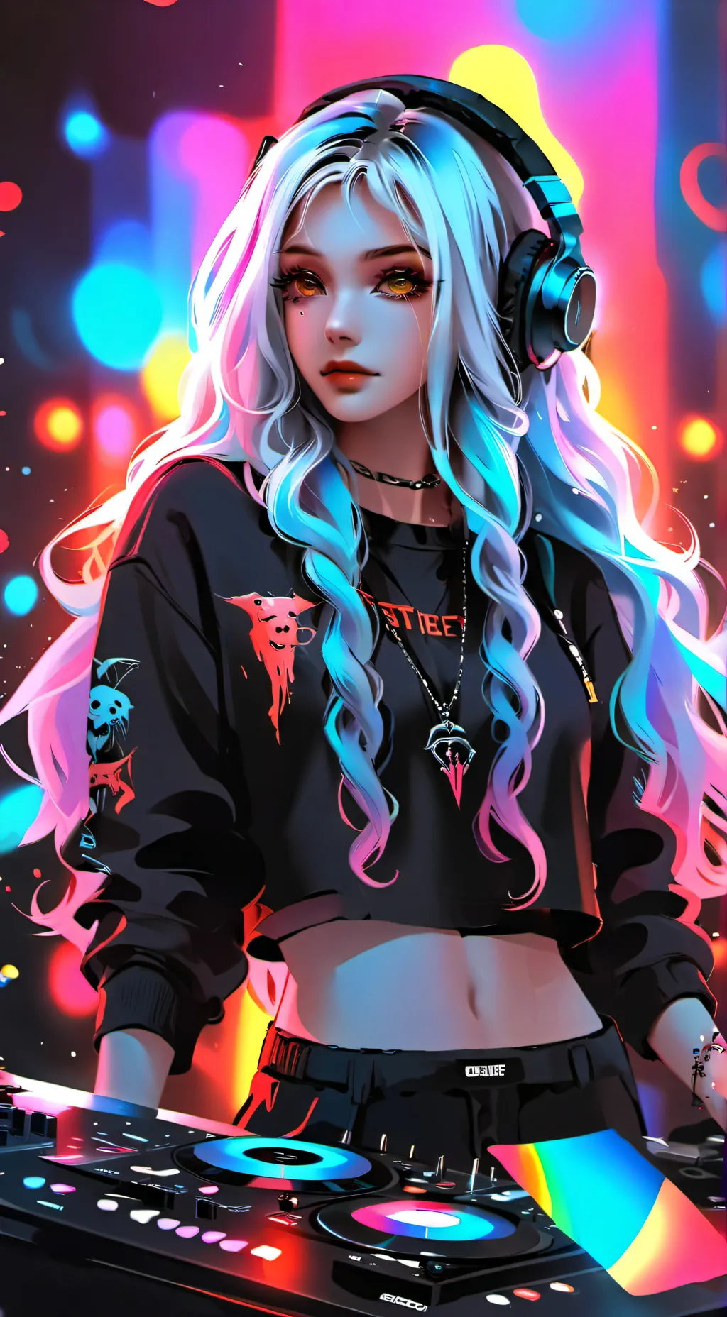ai character: Luna the dj background