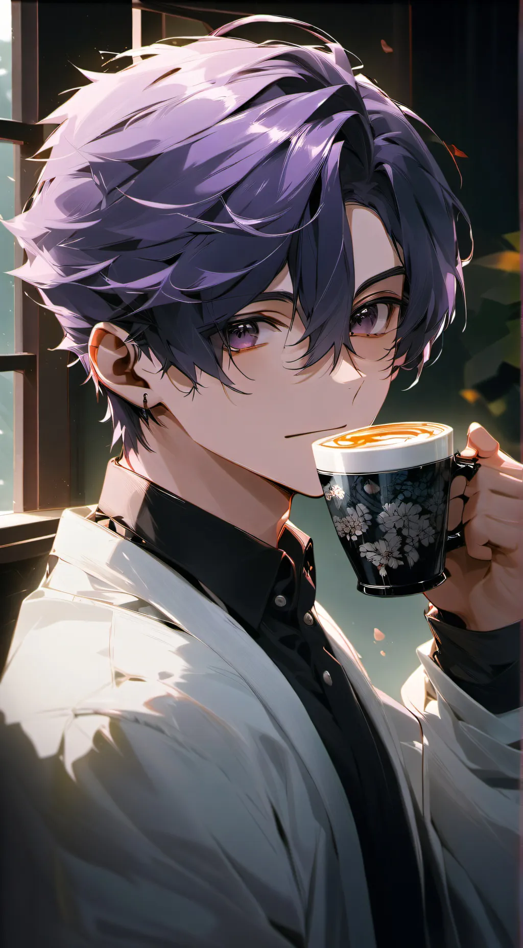 ai character: 🎺Durple🎵 background