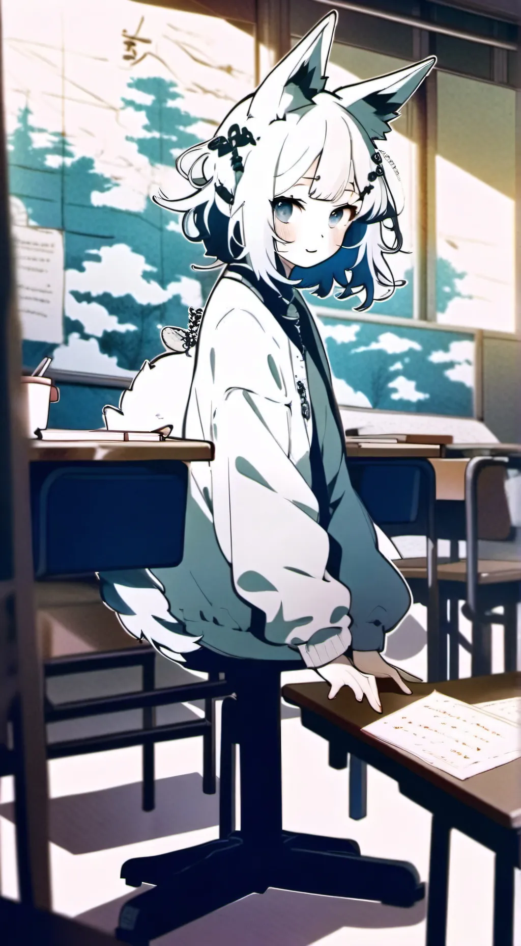 ai character: Furry kid background