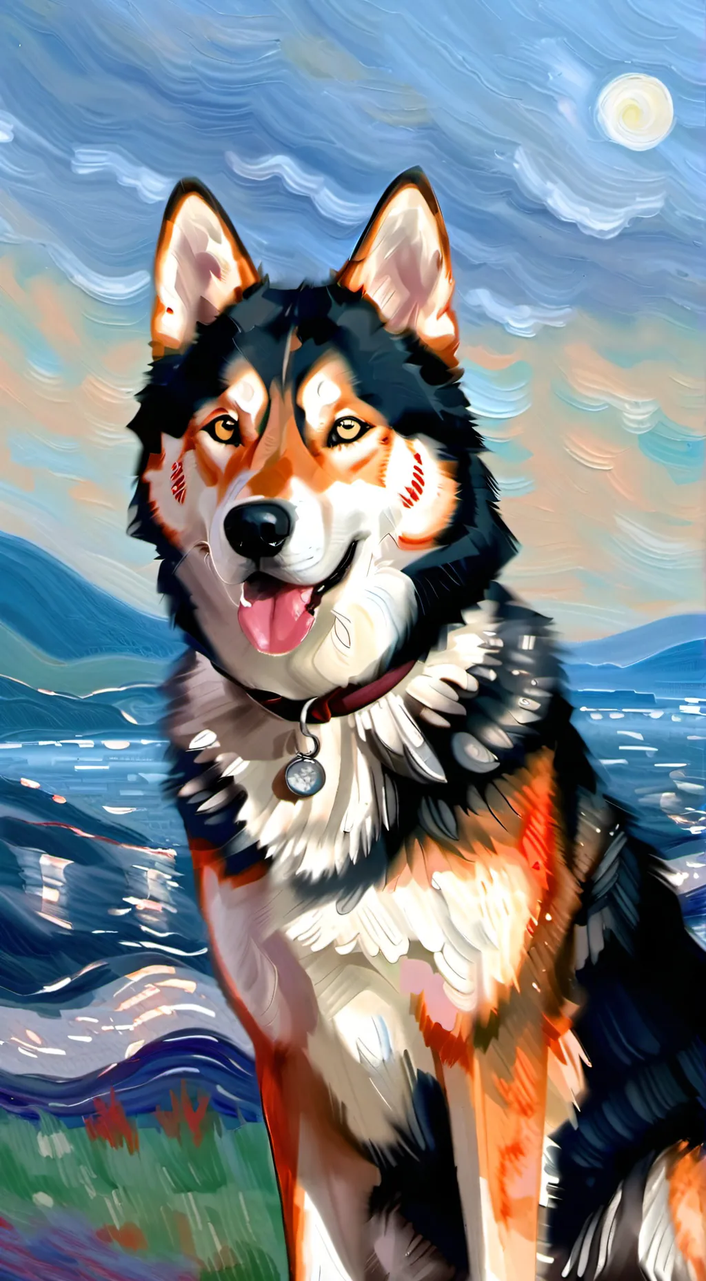 ai character: Smile Dog background