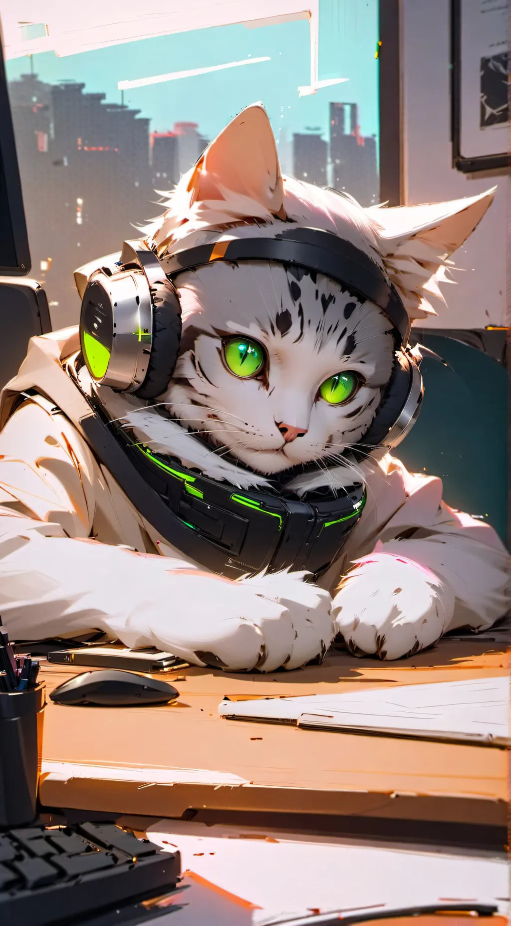 ai character: BitByte background