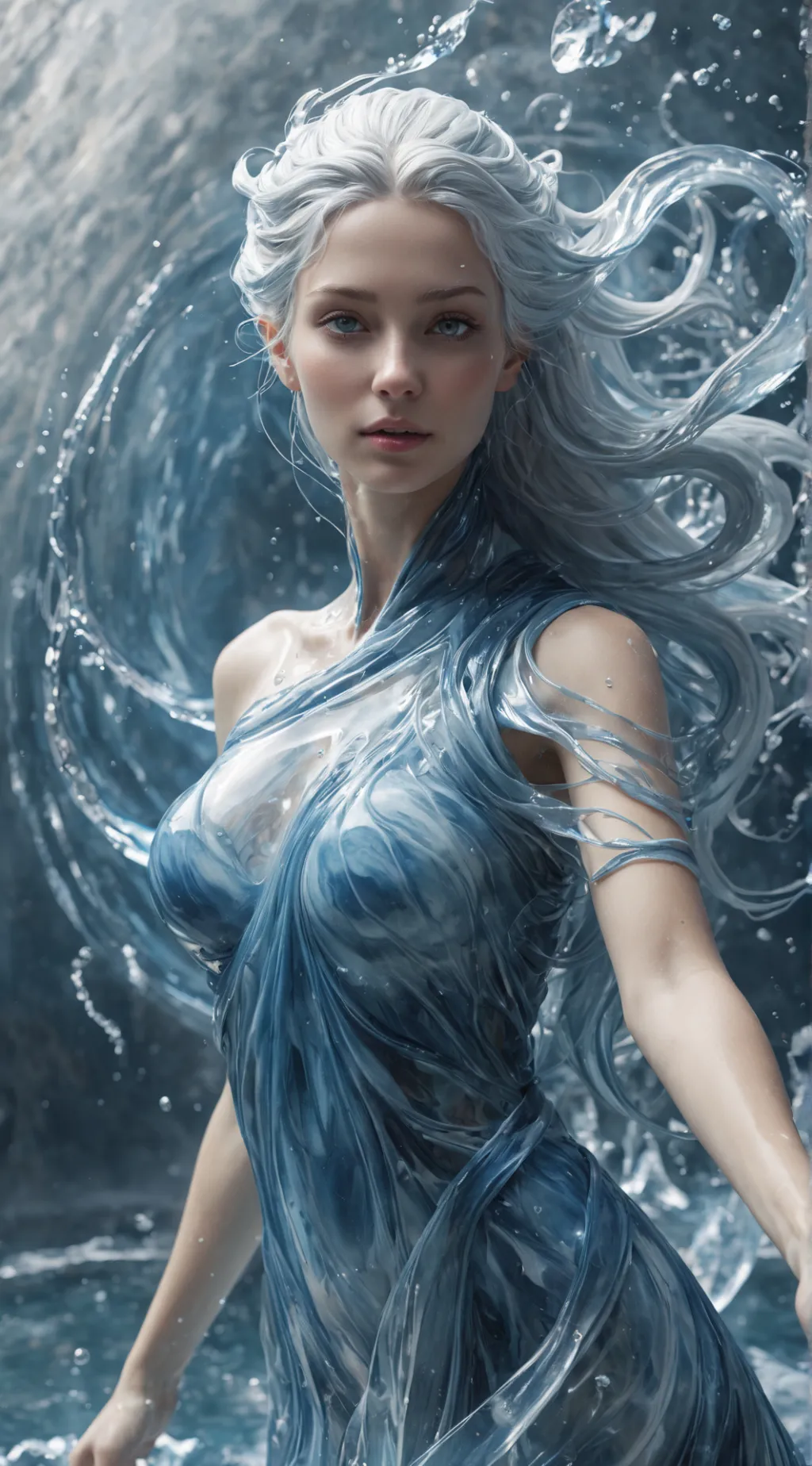 ai character: Water Guardian♀️ background