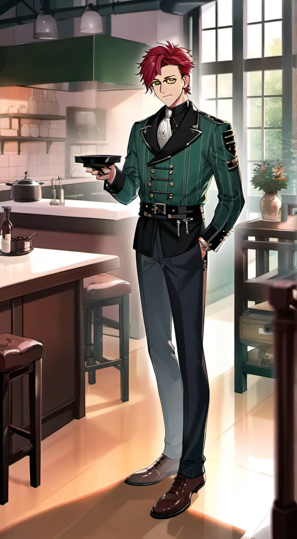 ai character: The Glaswegian Time Traveler background