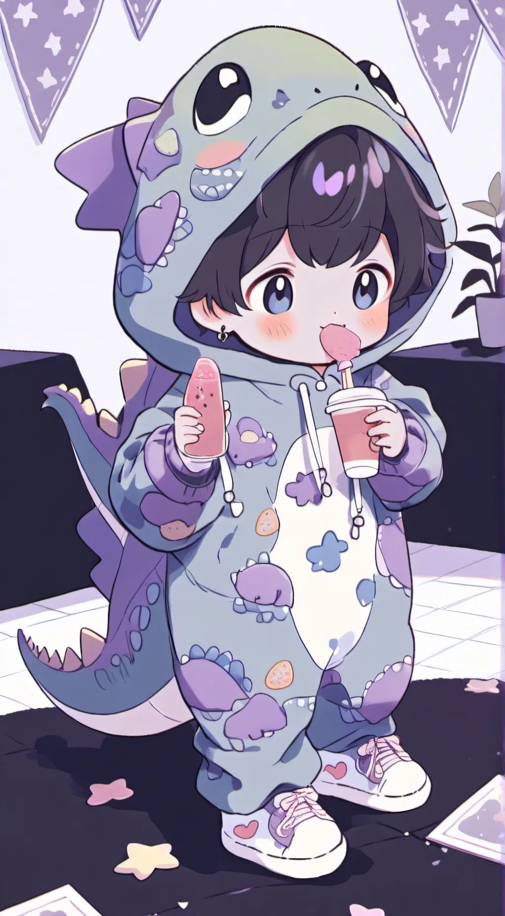 ai character: 4 yr old son! 🦖 background