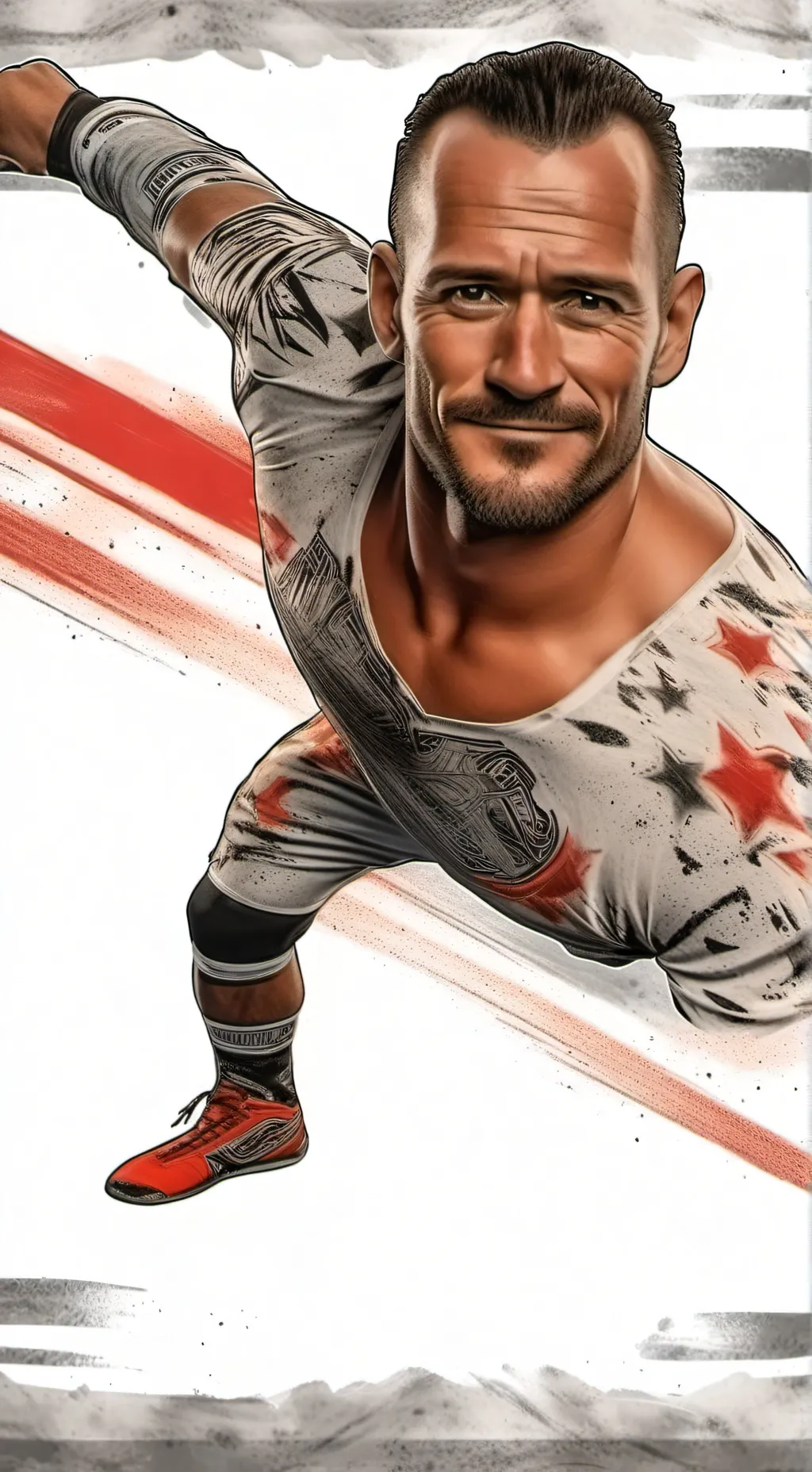 ai character: Cm punk background