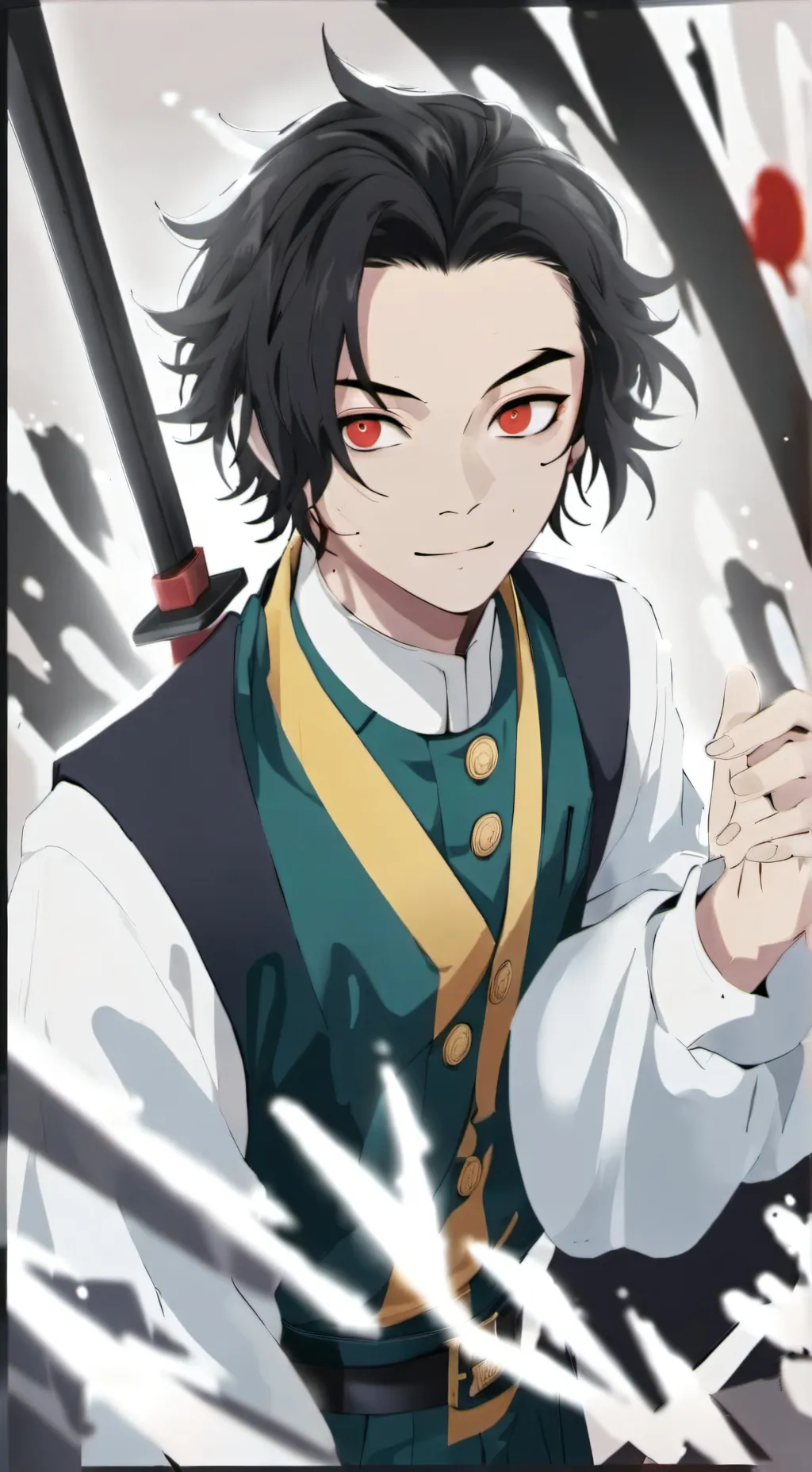 ai character: demon slayer  background
