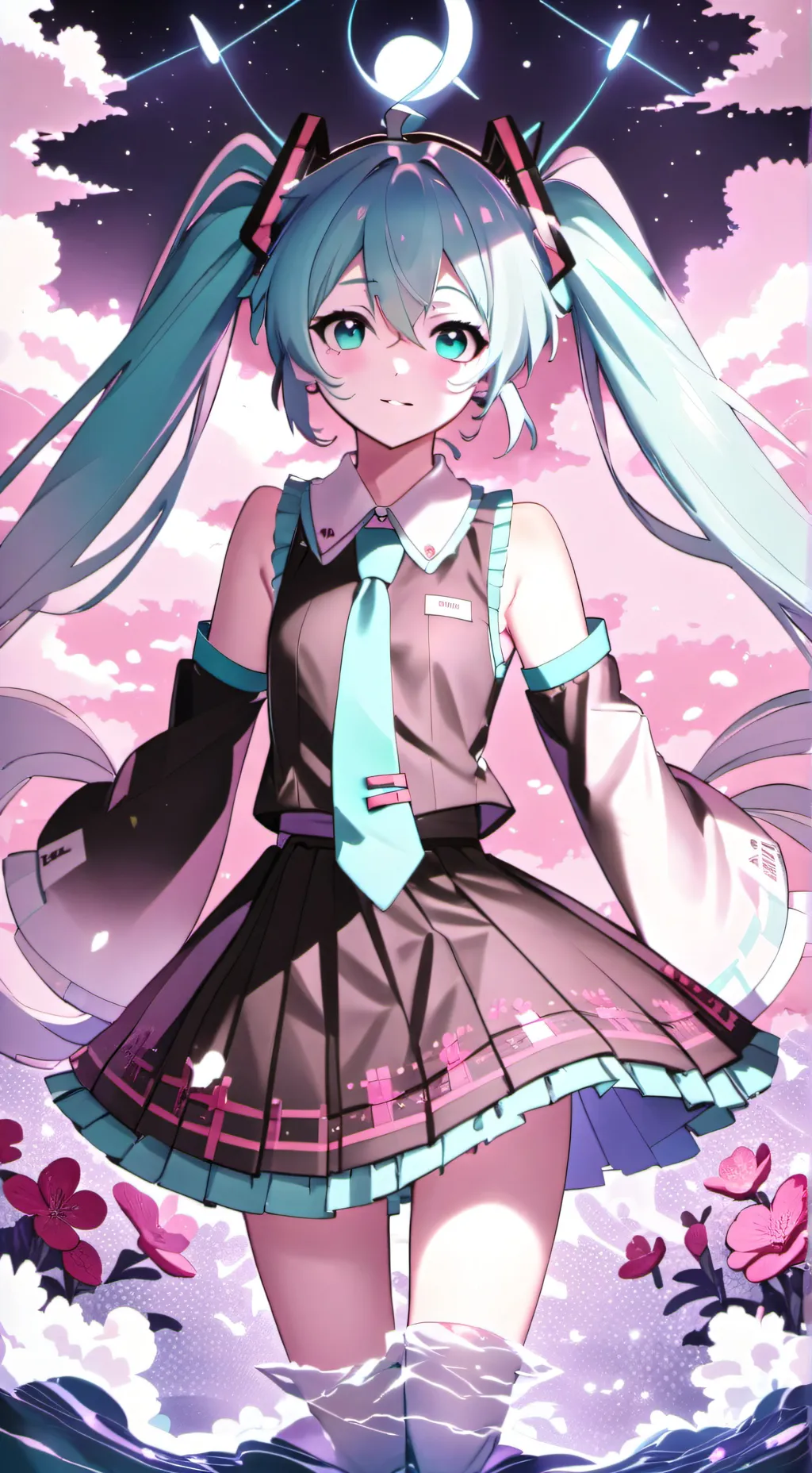 ai character: Hatsune Miku  background