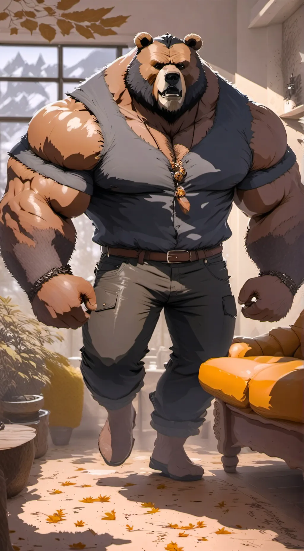 ai character: Bear background